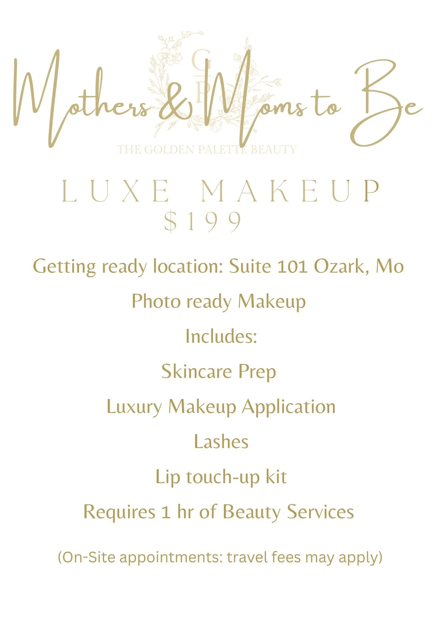 Springfield and Branson Mo Mom to be Hair and Makeup