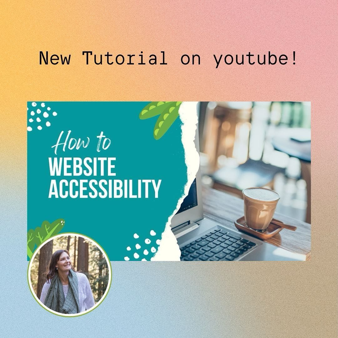 ✨🎥🌐 new video tutorial alert! Learn 3 simple ways to make your website more accessible and inclusive. 

➡️ Accessibility widgets 
➡️ Alt text in Squarespace 
➡️ Screen readers explained 

Watch now on YouTube! 

#webaccessibility #websiteaccessibil