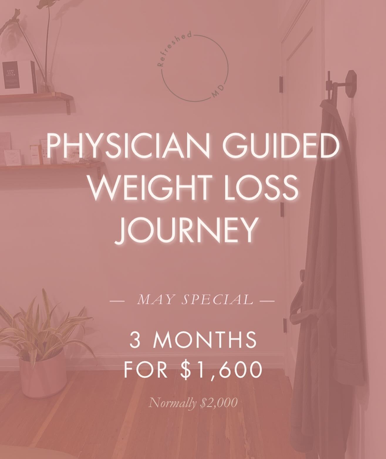 If you've been curious about our Weight Loss Program, this month is a great time to dive in! 

We are offering a reduced rate for our Weight Loss Journey 💫 3 month guided Weight Loss for $1,600 💫

What is included?
Physician Expertise 
Nutritional 
