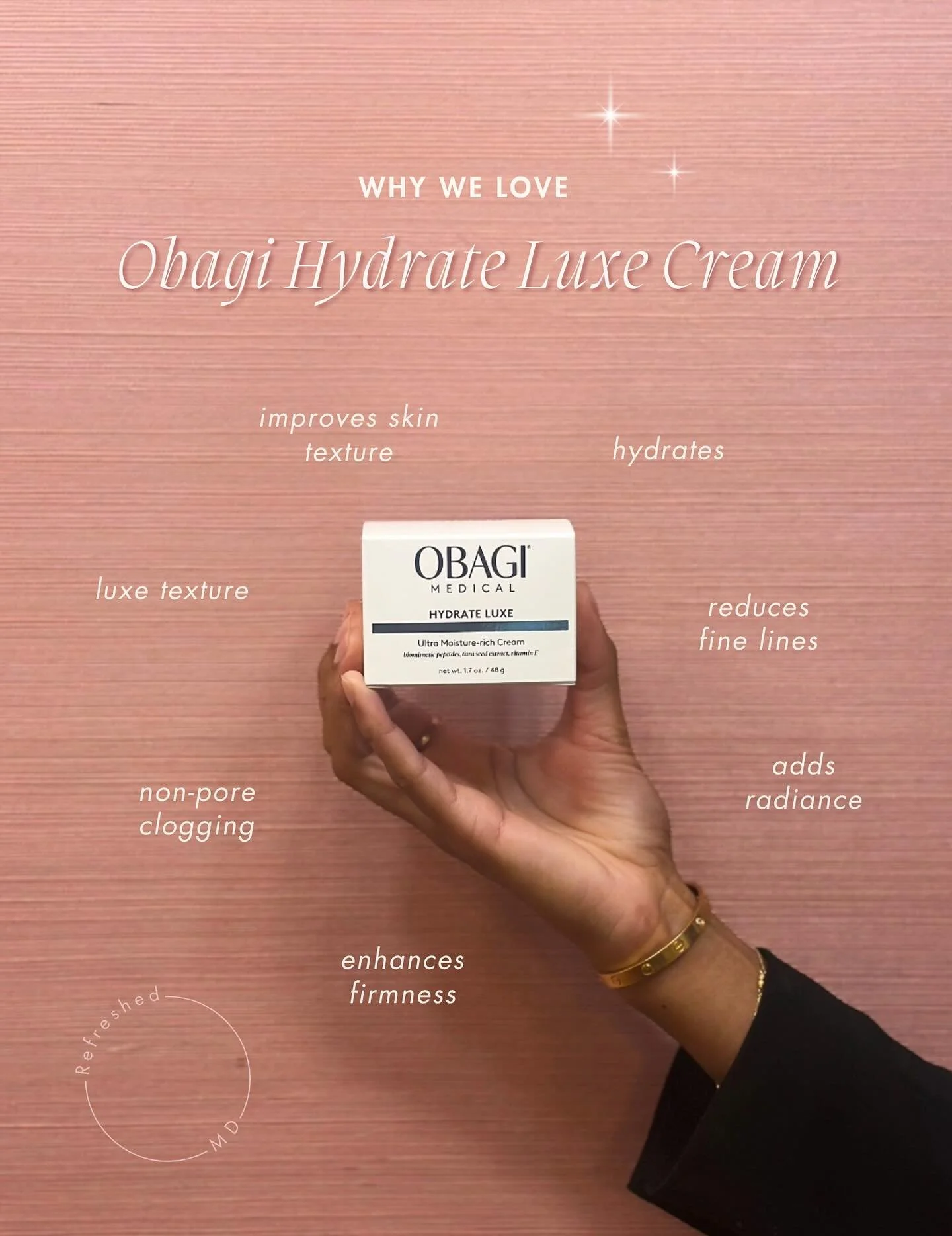 ✨ Beauty sleep in a jar ✨
Obagi Hydrate Luxe Cream is your skin&rsquo;s ultimate nighttime companion ~ delivering deep, luxurious hydration while you rest 🌙💫
Packed with biomimetic peptides and shea butter, this rich formula nourishes, plumps, and 