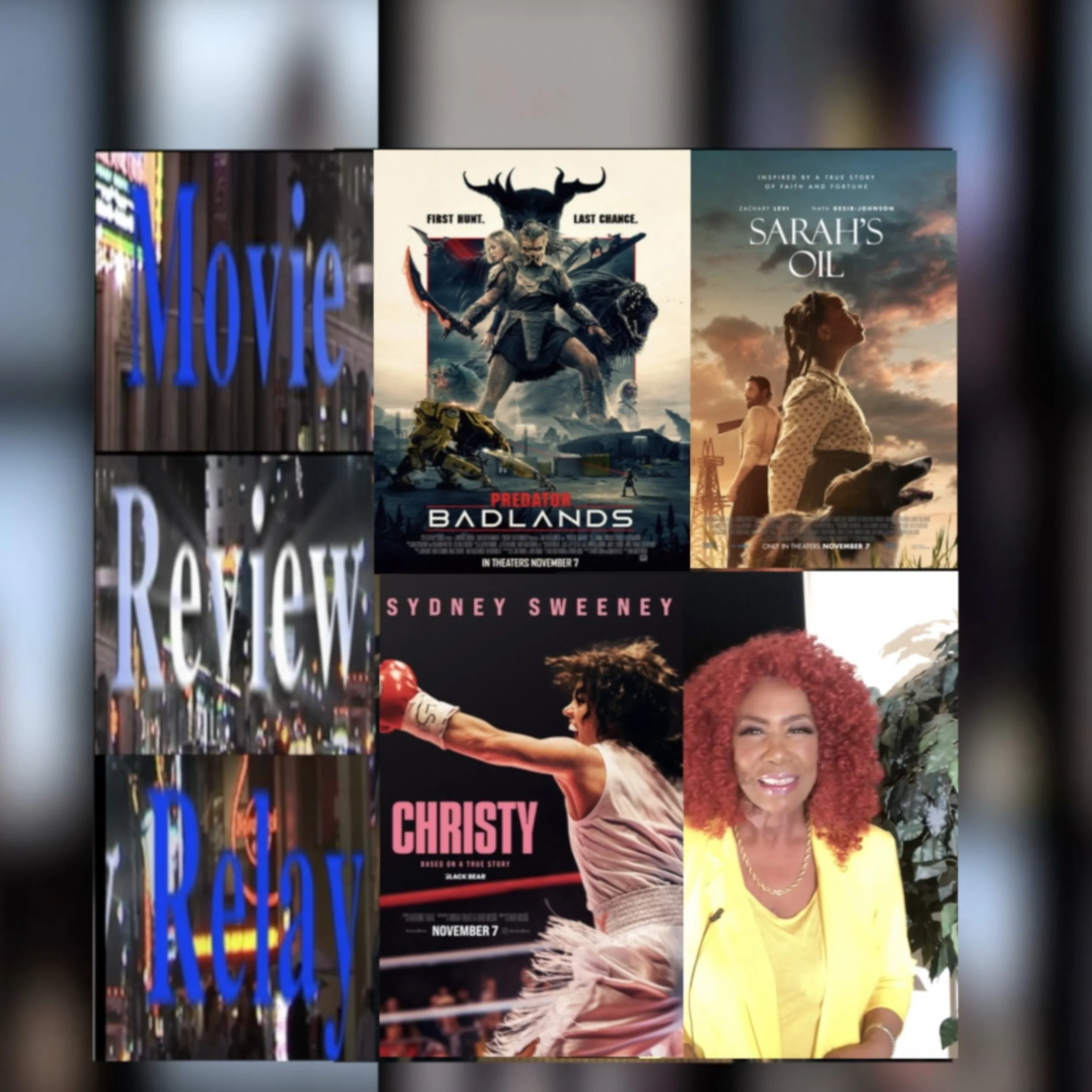 Sarahs Oil, Predator Badlands, Christy Open Moviereviewrelay