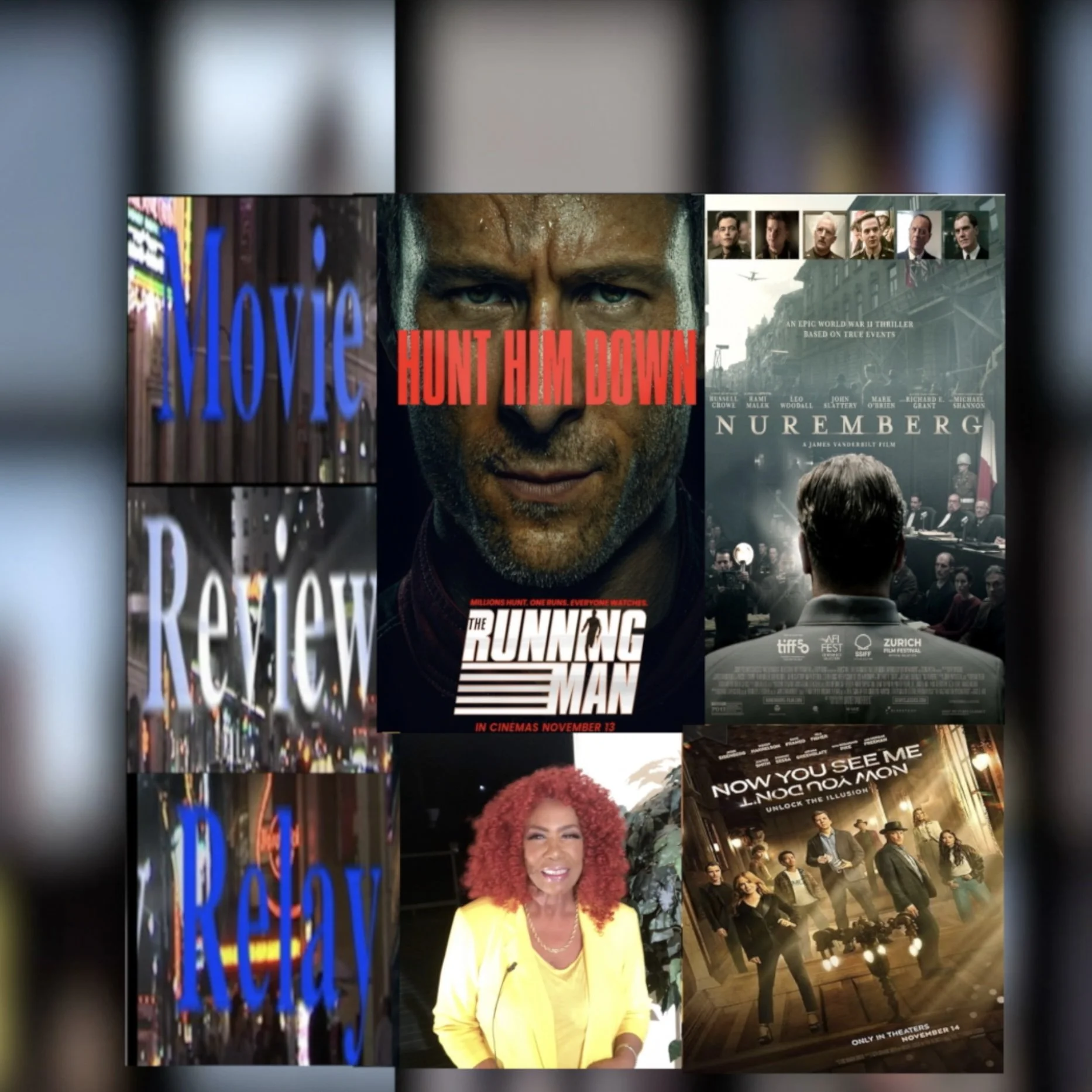 The Running Man, Nuremberg, Now You See Me Great Film Choices MovieReviewRelay