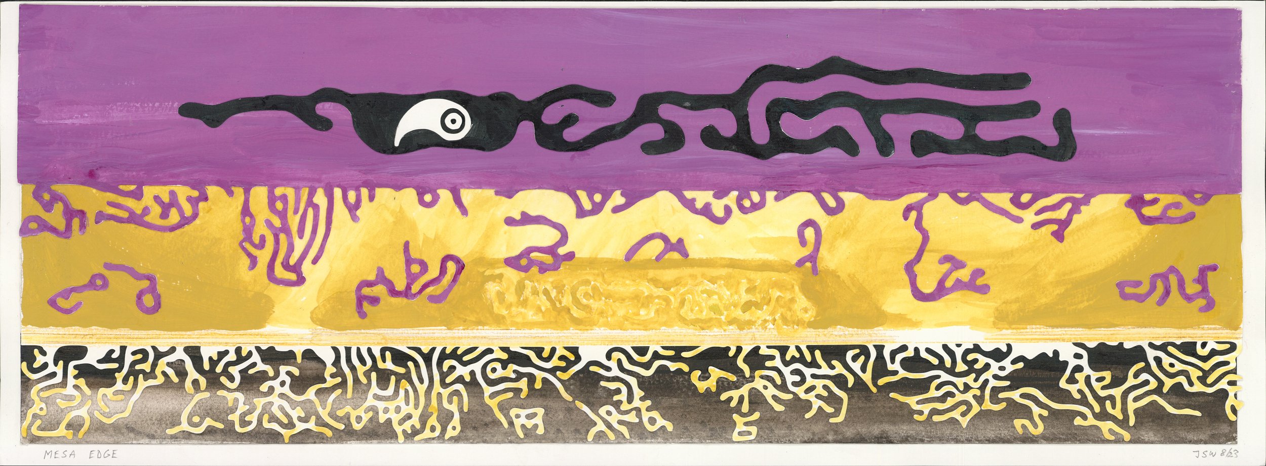 Mesa Edge
2023
Acrylic, paper collage on paper
24 x 9 inches
$700.00