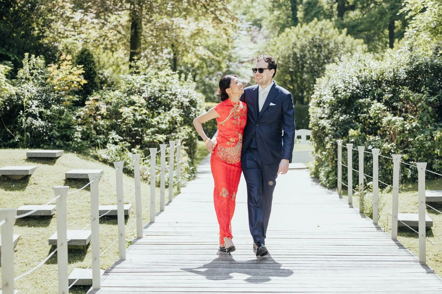 Chinees - Nederlands bruidspaar bij Kasteel Henkenshage