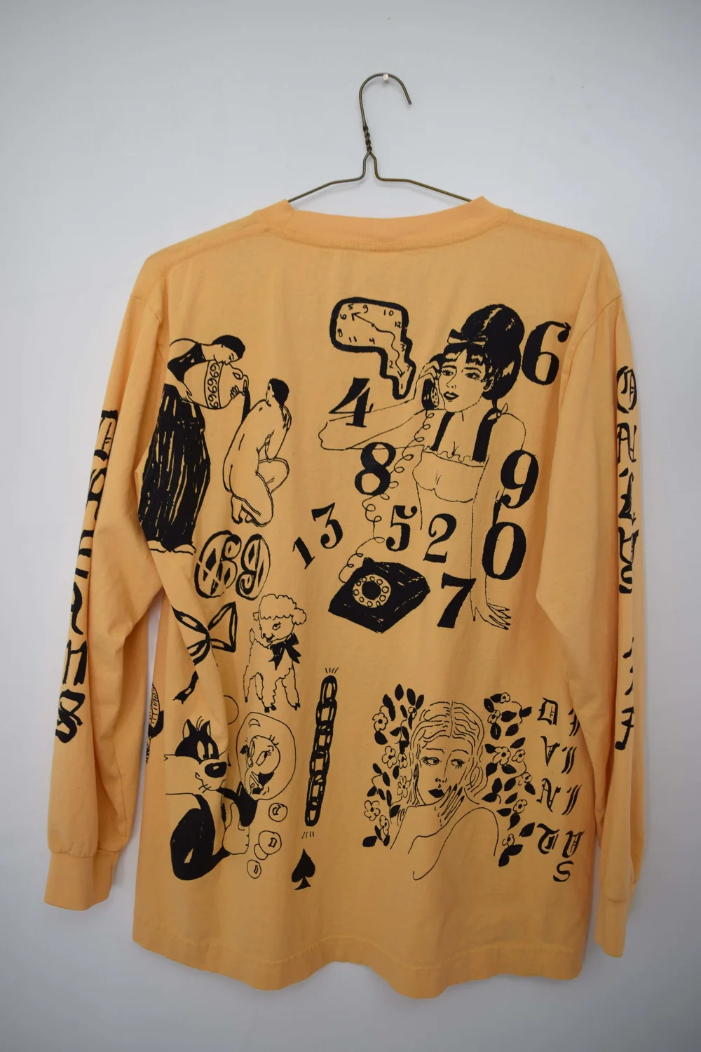 Soft Safety Orange all over print long sleeve shirt — 69tearz