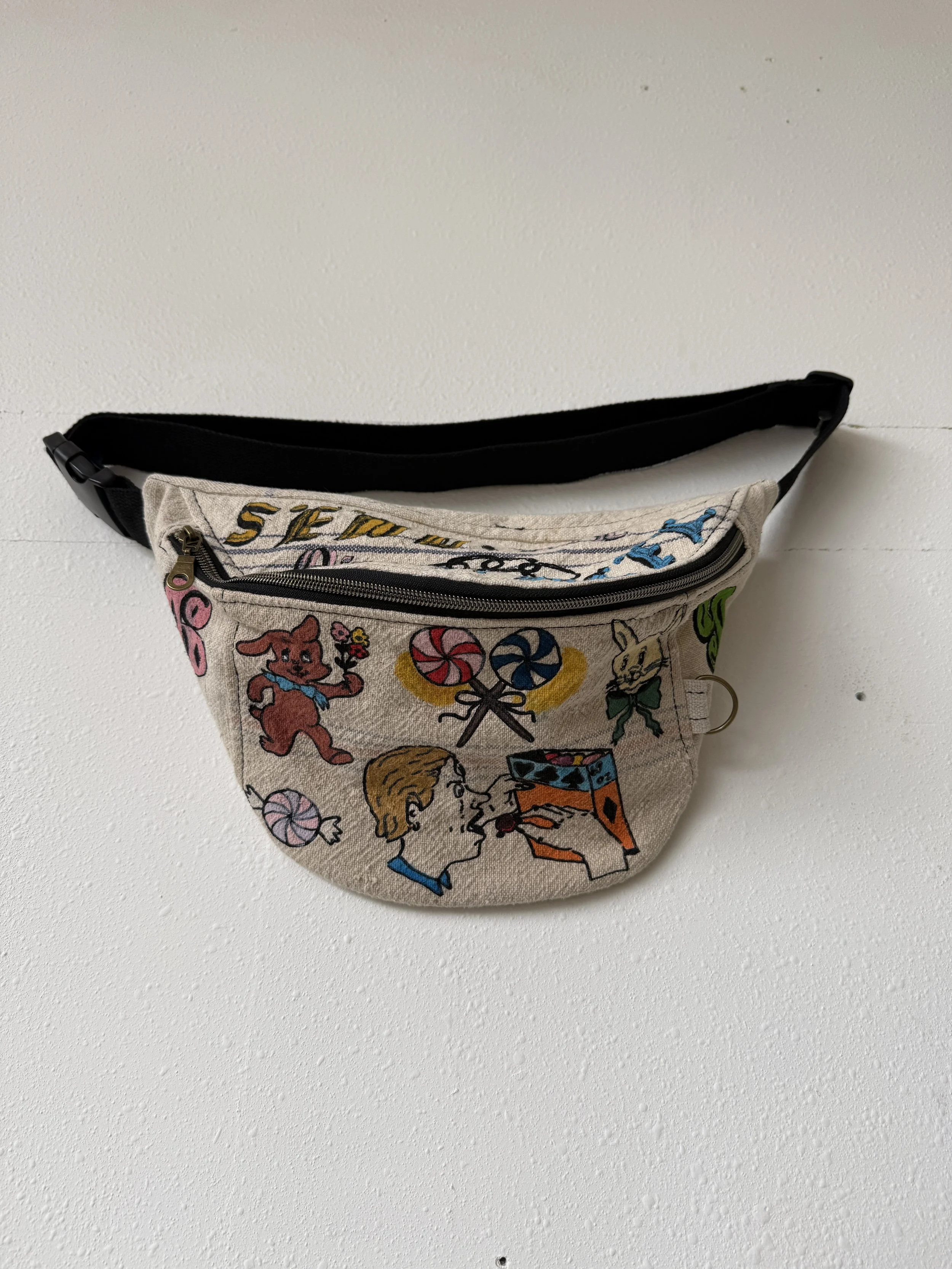 Hand Painted Fanny Pack "send me an angel"