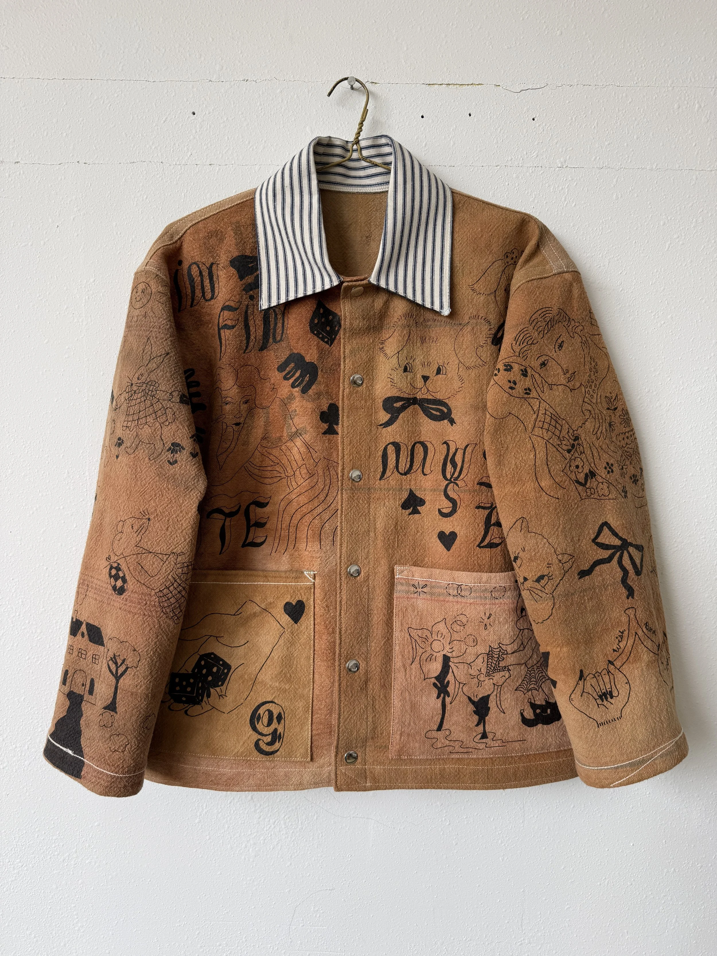 Naturally Dyed Chore Coat M