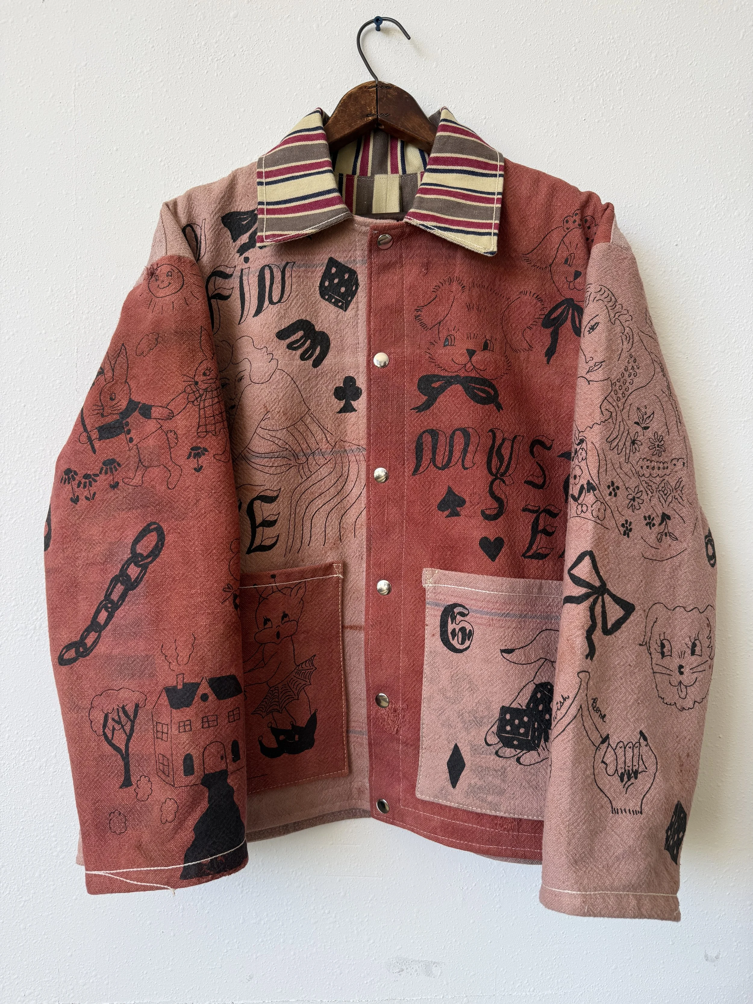 Naturally Dyed Lined Chore Coat M