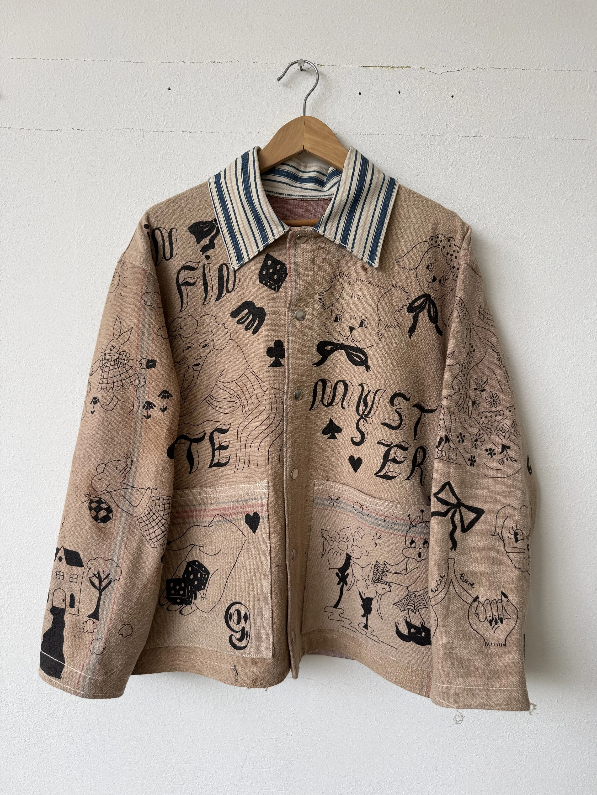Naturally Dyed Chore Coat M