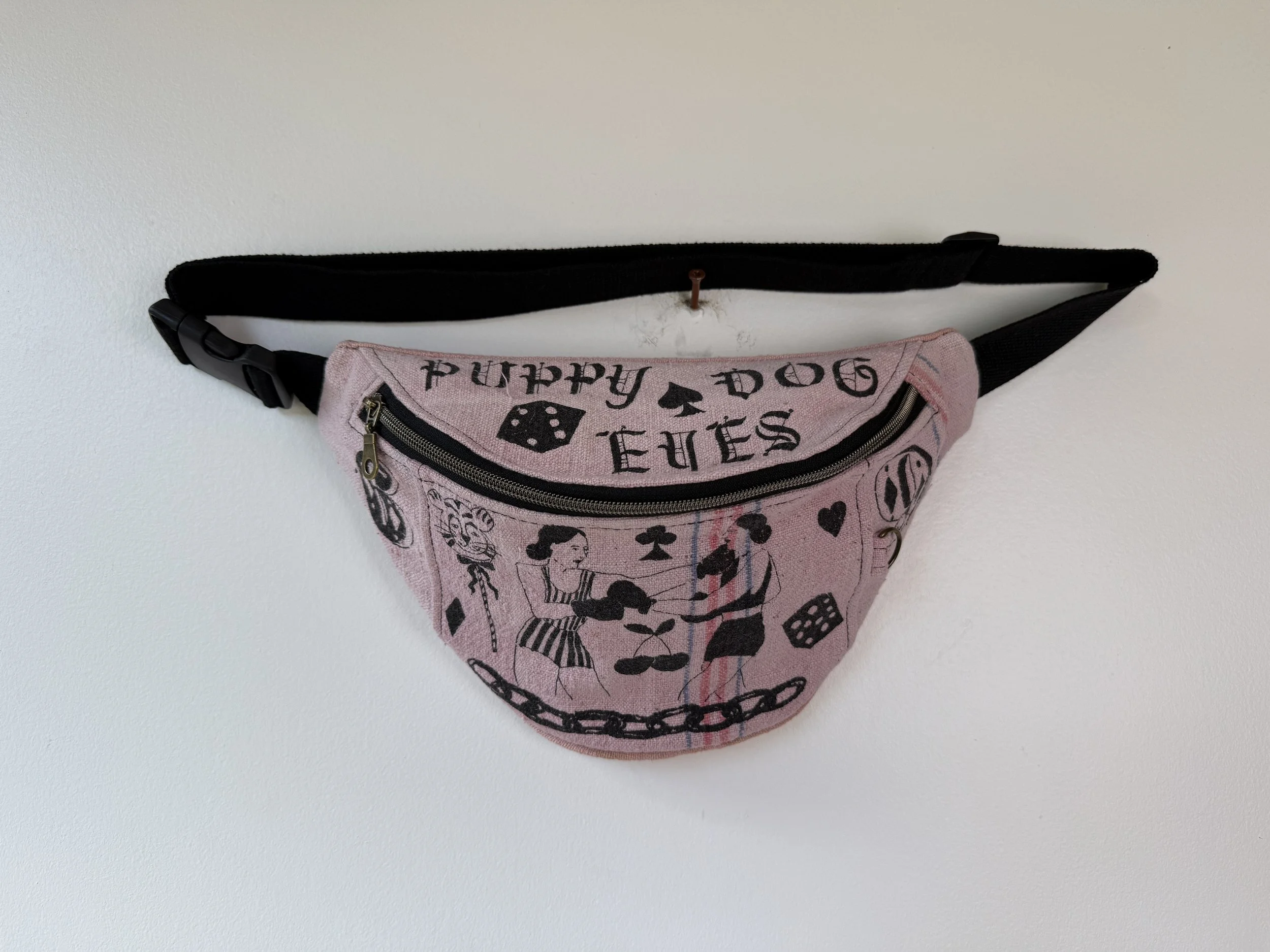 Natural Dye Monotone Fanny Pack "Puppy Dog Eyes"