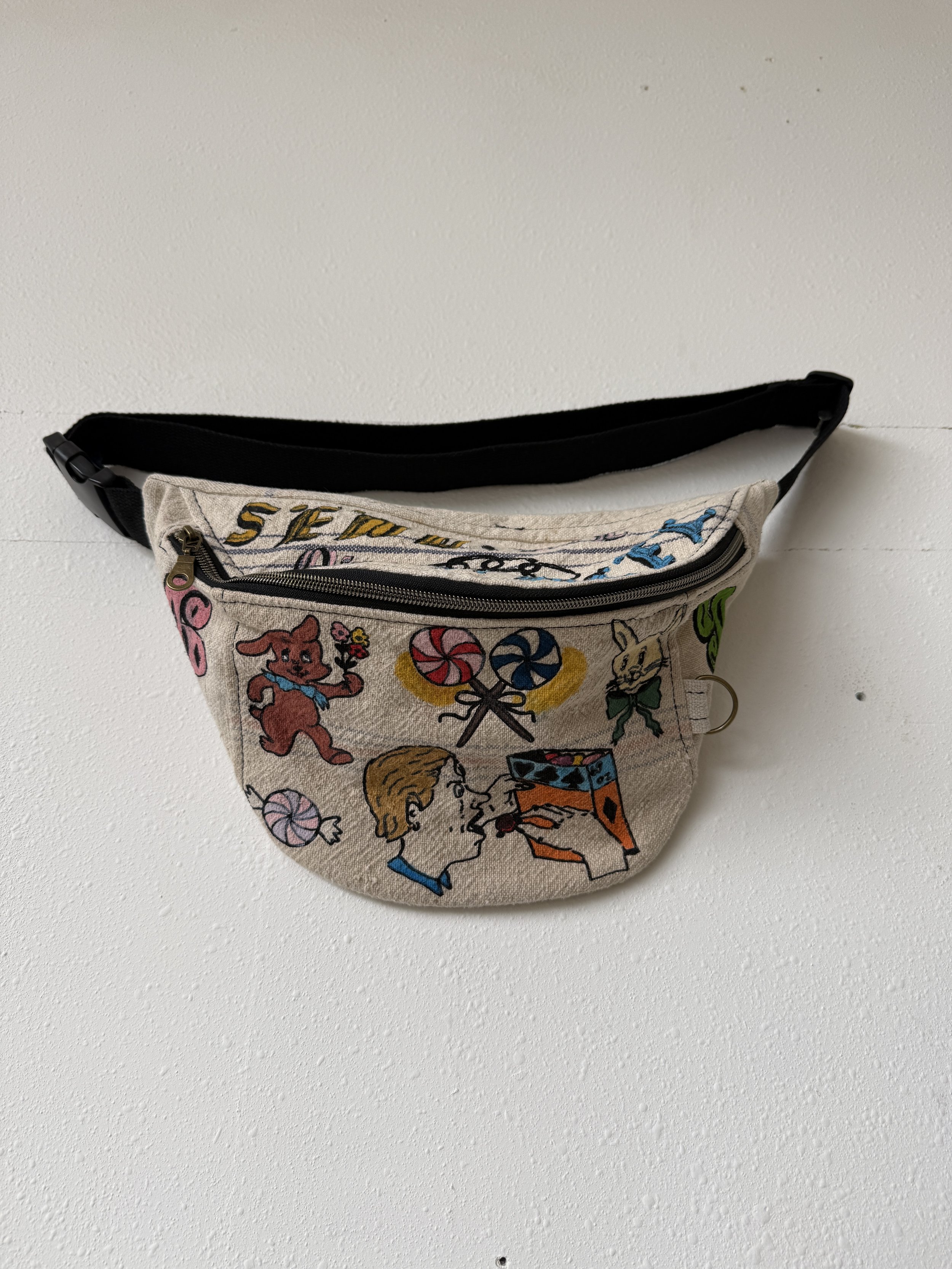 Hand Painted Fanny Pack "send me an angel"