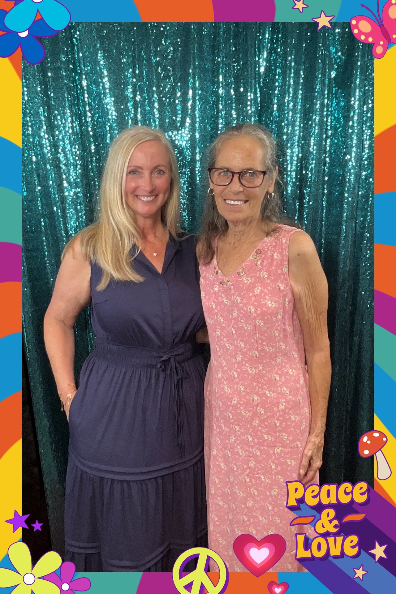 Birthday Girl poses with good friend in photo booth