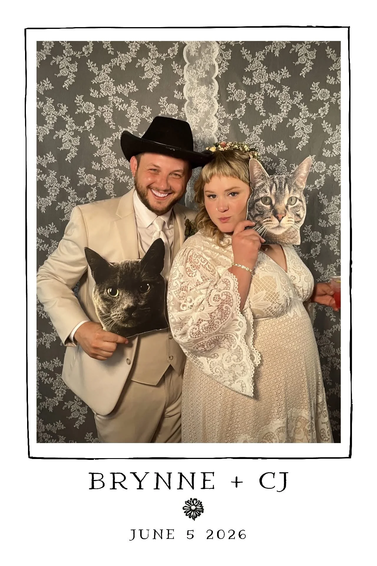 Bride and Groom loving photo booth