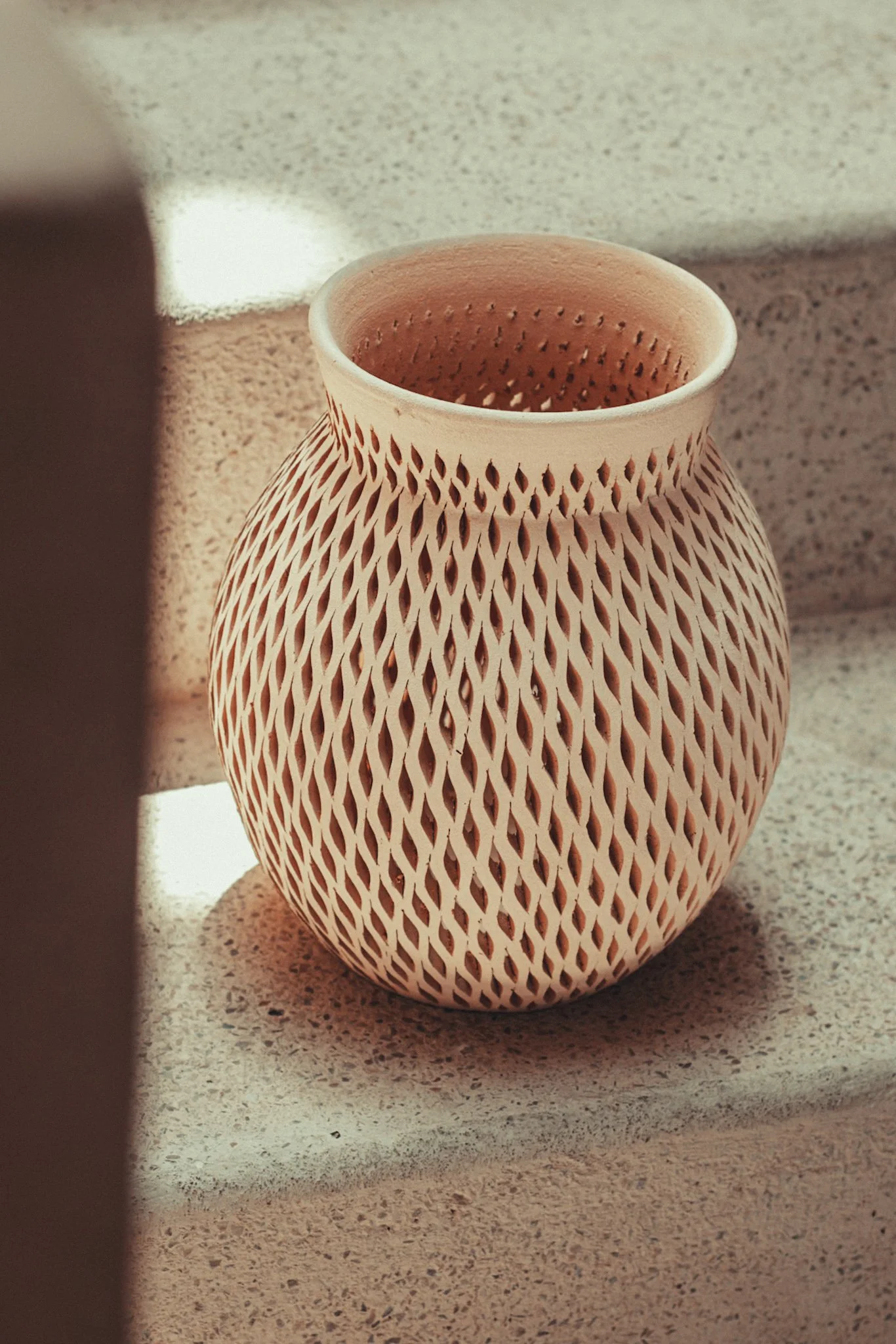 White Clay Rounded Vase