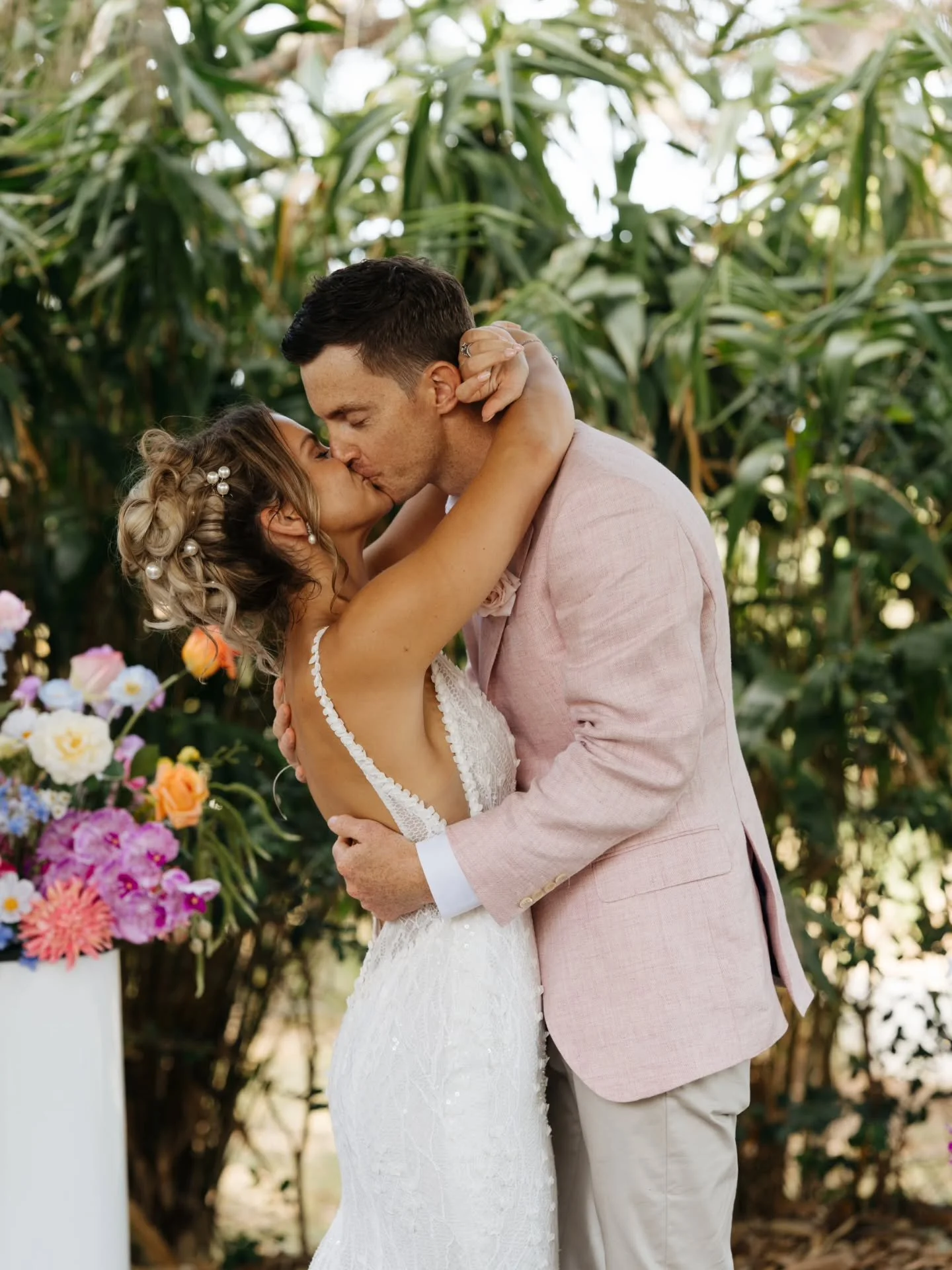 KYLE &amp; EDEN 🩷🩵👇
How bloody good was THIS one!!!

From the moment I rolled into Woolgoolga and saw Marzy&rsquo;s property, I knew we were in for a cracking celebration! 🌿✨

Years ago, two youth workers met over a saucepan and a chat about vega