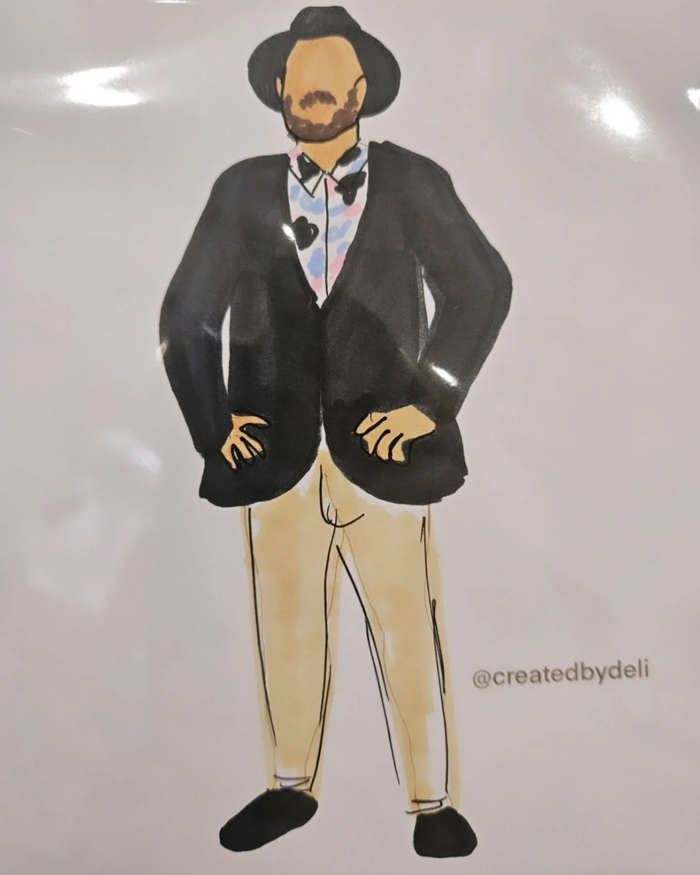 So much talent!
Massive shoutout to the ridiculously skilfull @createdbydeli 🎨

This legend painted a portrait of every single guest at the wedding&hellip; 

Didn&rsquo;t stop. Just kept pumping out these little keepsakes like an absolute machine.

