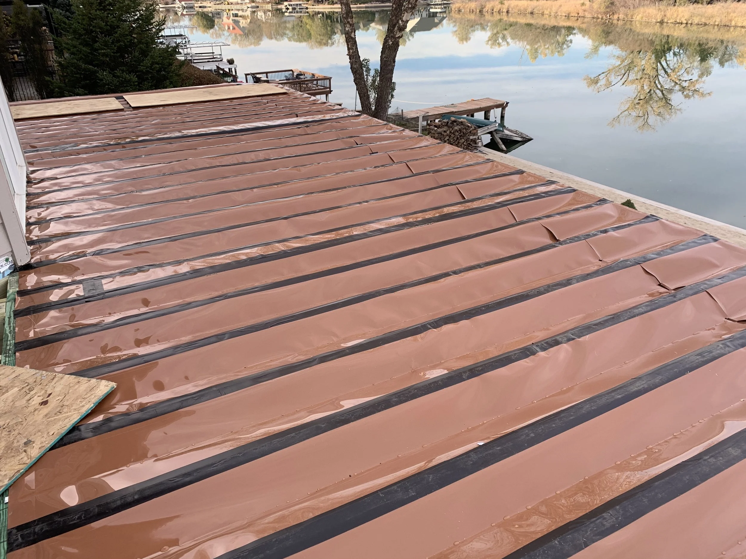 residential deck rain guard system