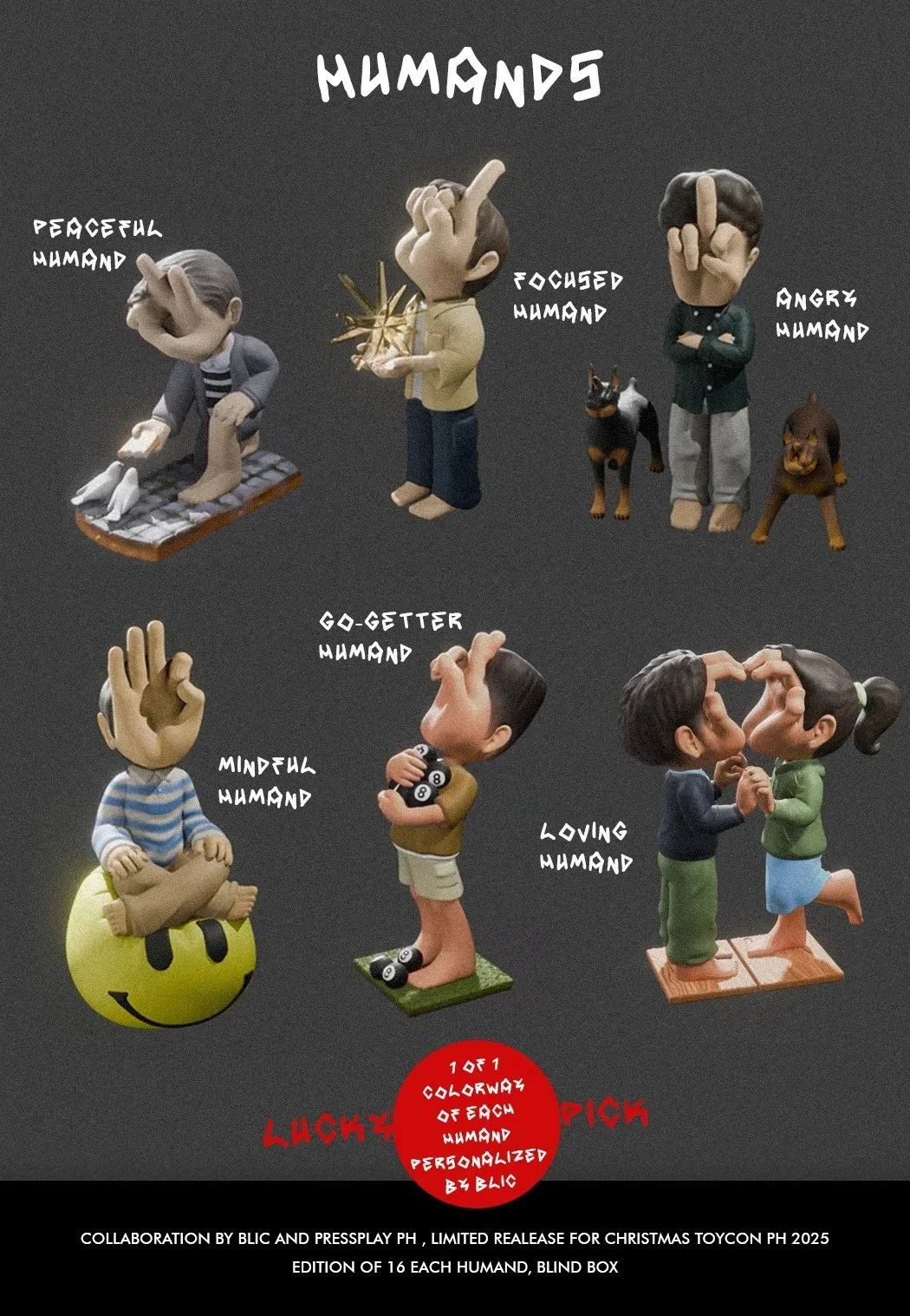 5" Resin Art Toys (Blind Box Release)
6 Variants ; Limited 15 Editions