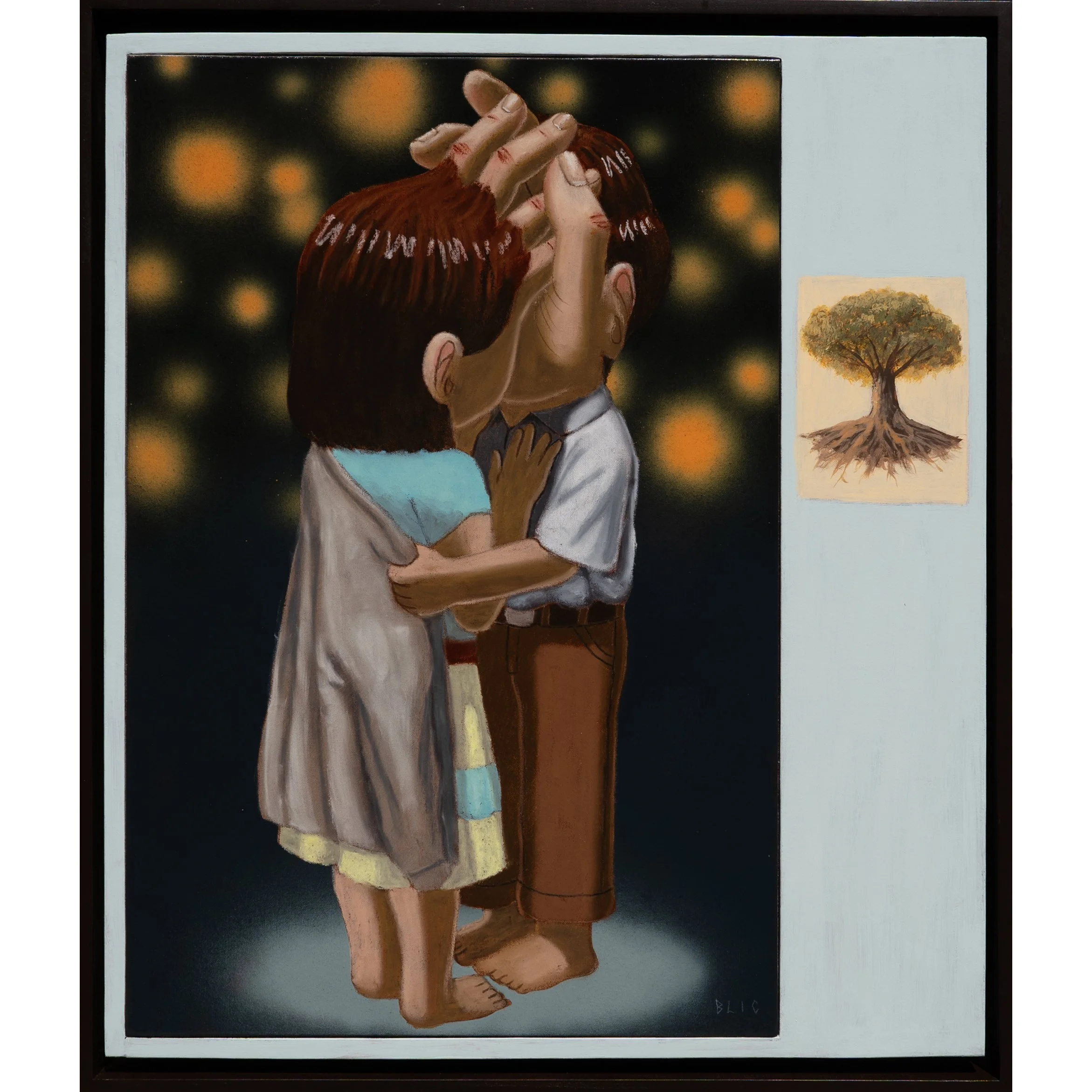 Oil Pastel and Acrylic on Canvas