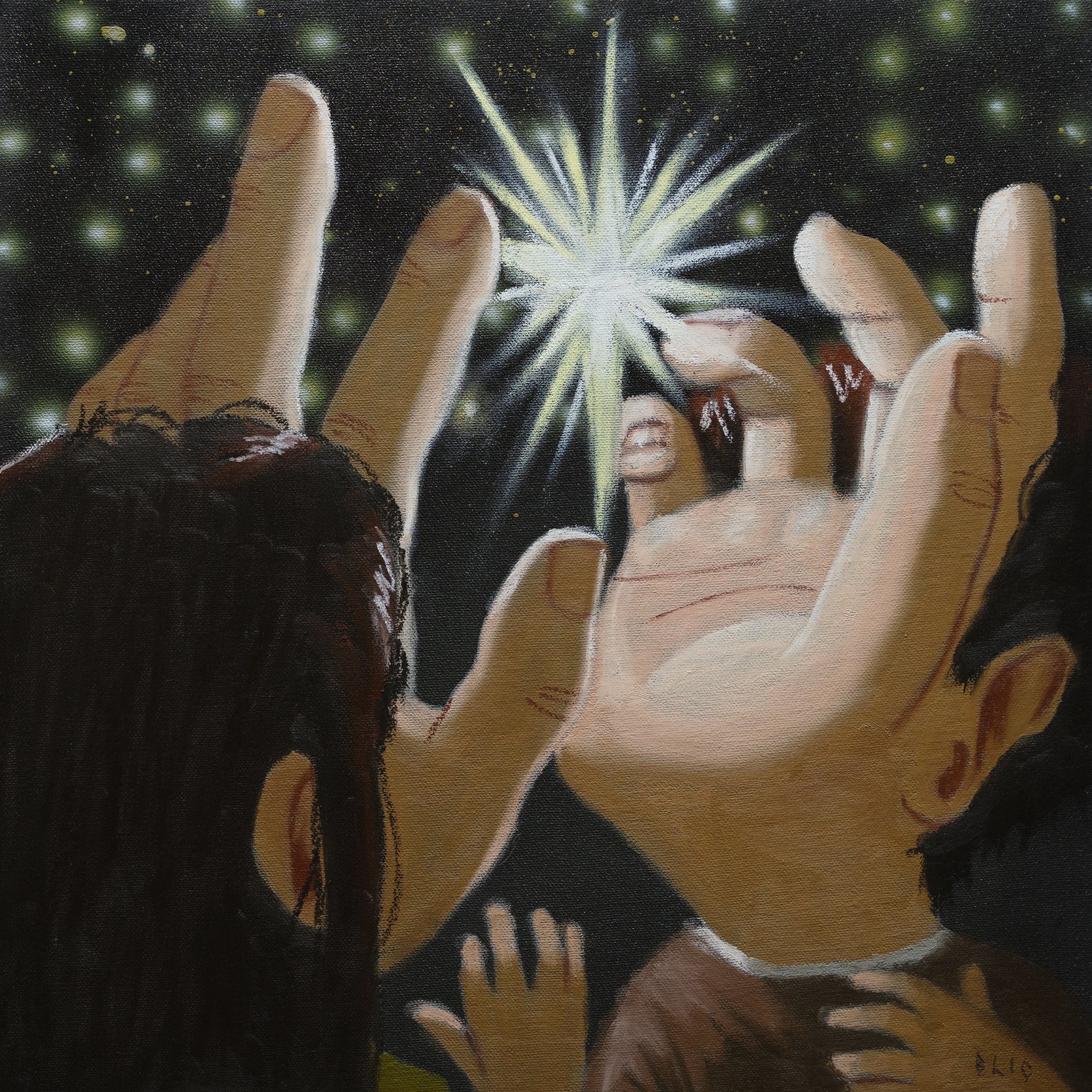 Oil pastel on Canvas