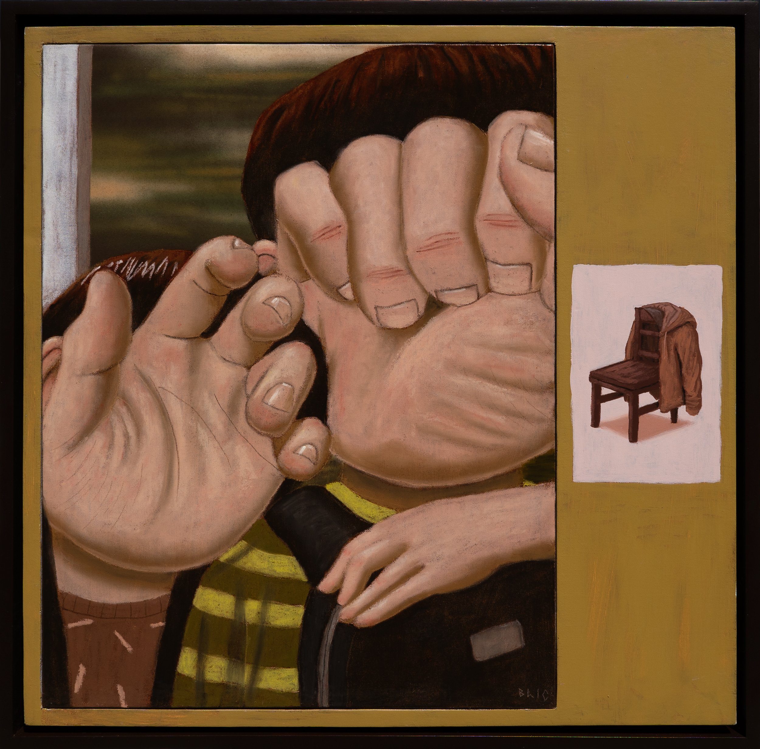 Oil Pastel and Acrylic on Canvas