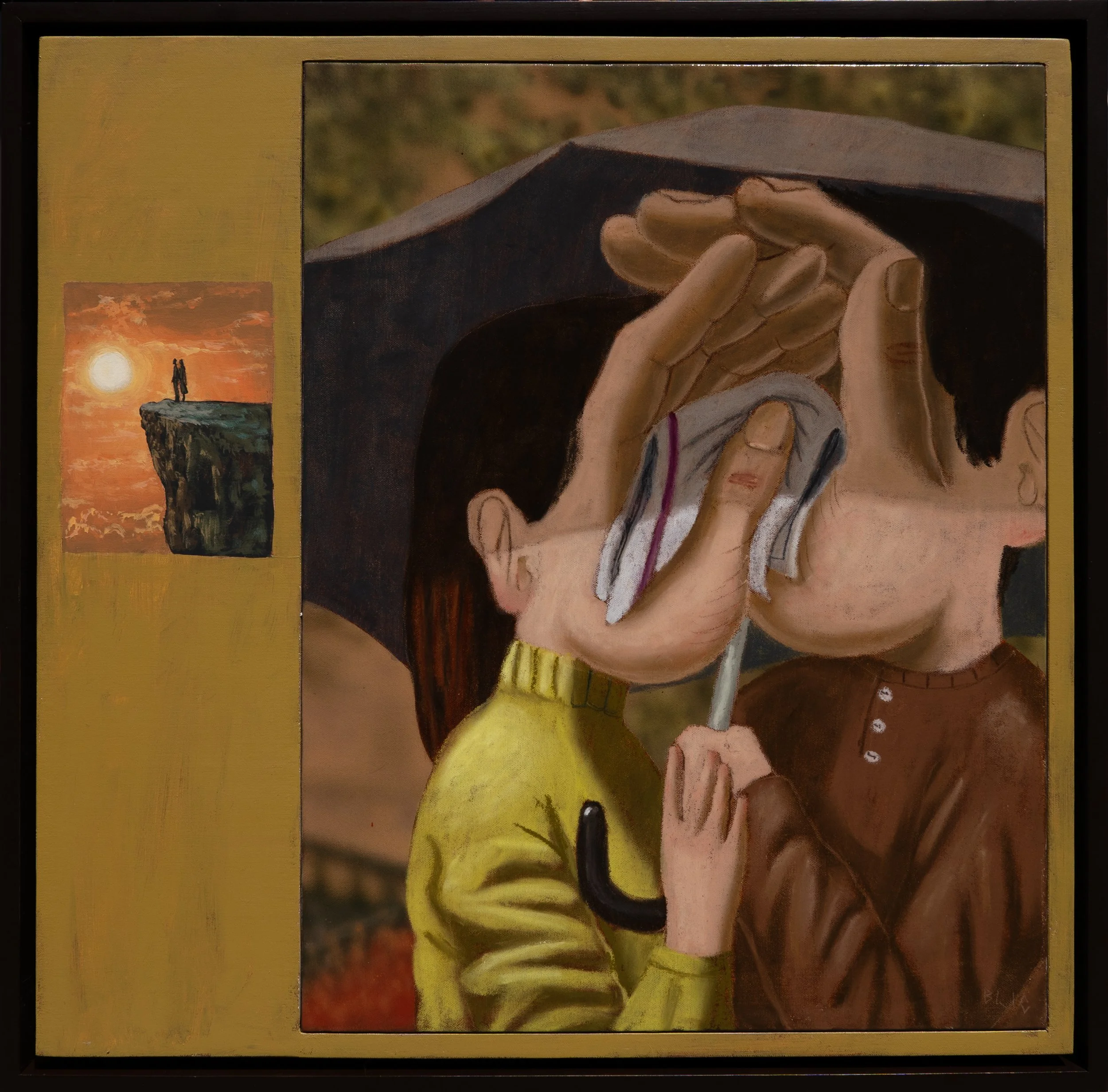 Oil Pastel and Acrylic on Canvas