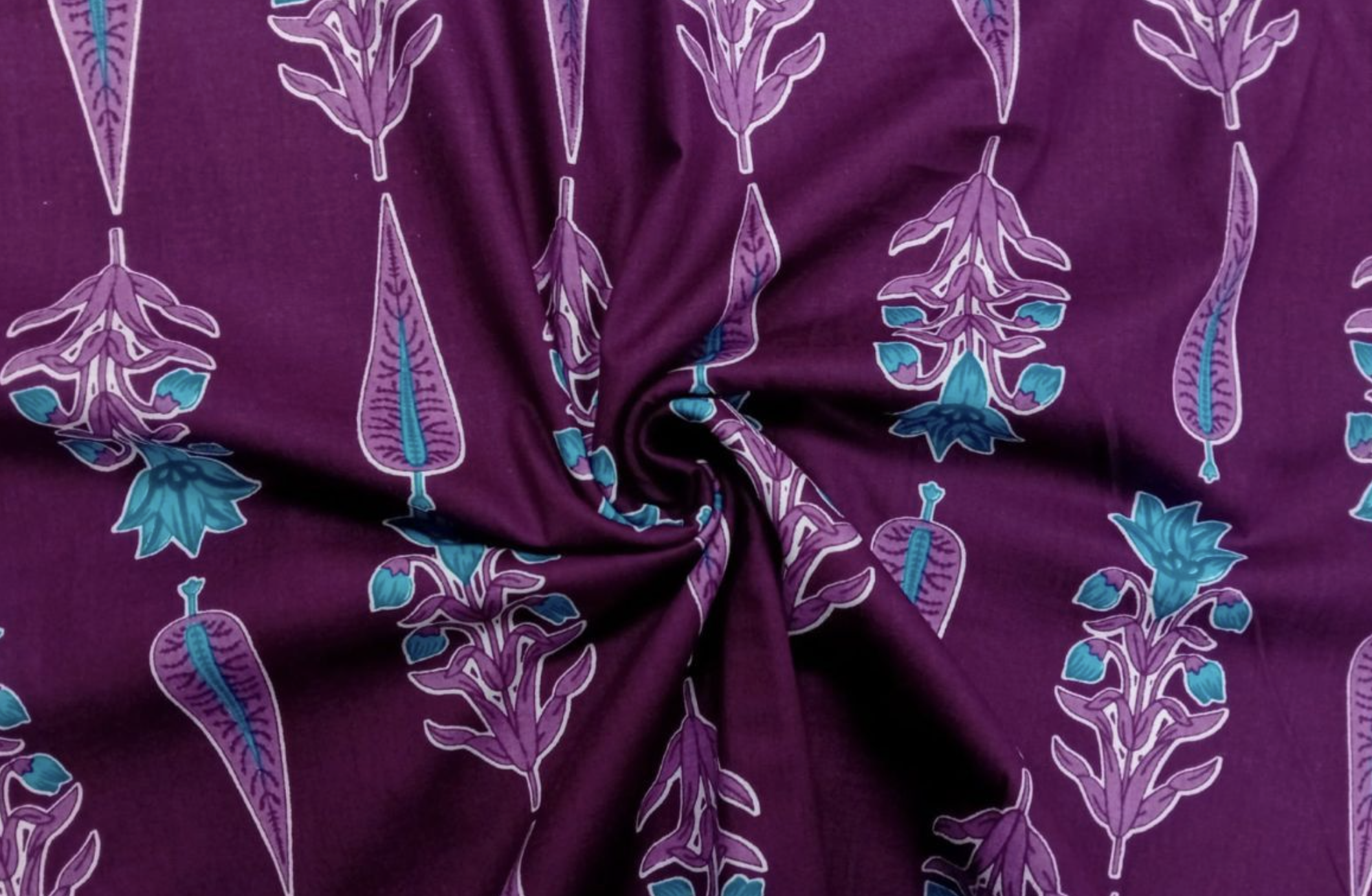 Lady McElroy - Cypress Botanics Royal Indigo Indian Block Printed Cotton Lawn