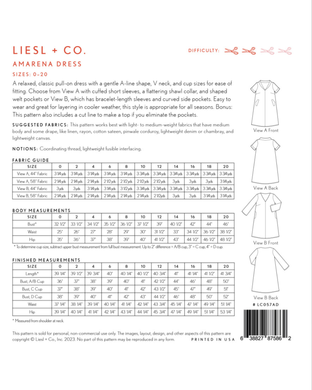 Liesl + Co Patterns — Shop — The Dahlia Sewciety