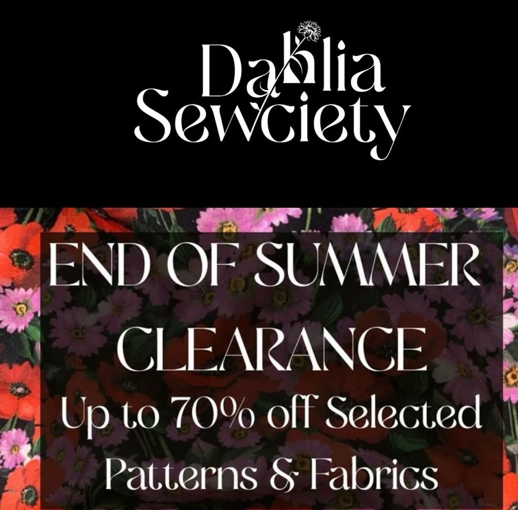 It's end of summer clearance time @dahliasewciety but there's still plenty of time to sew up those warm weather makes! 

We are desperately trying to make room for our impending, autumn arrivals so head to the website and grab a bargain! 

Up to 70% 