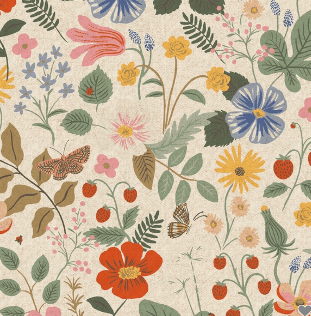 Cotton and Steel - Strawberry Fields Unbleached Linen/Cotton