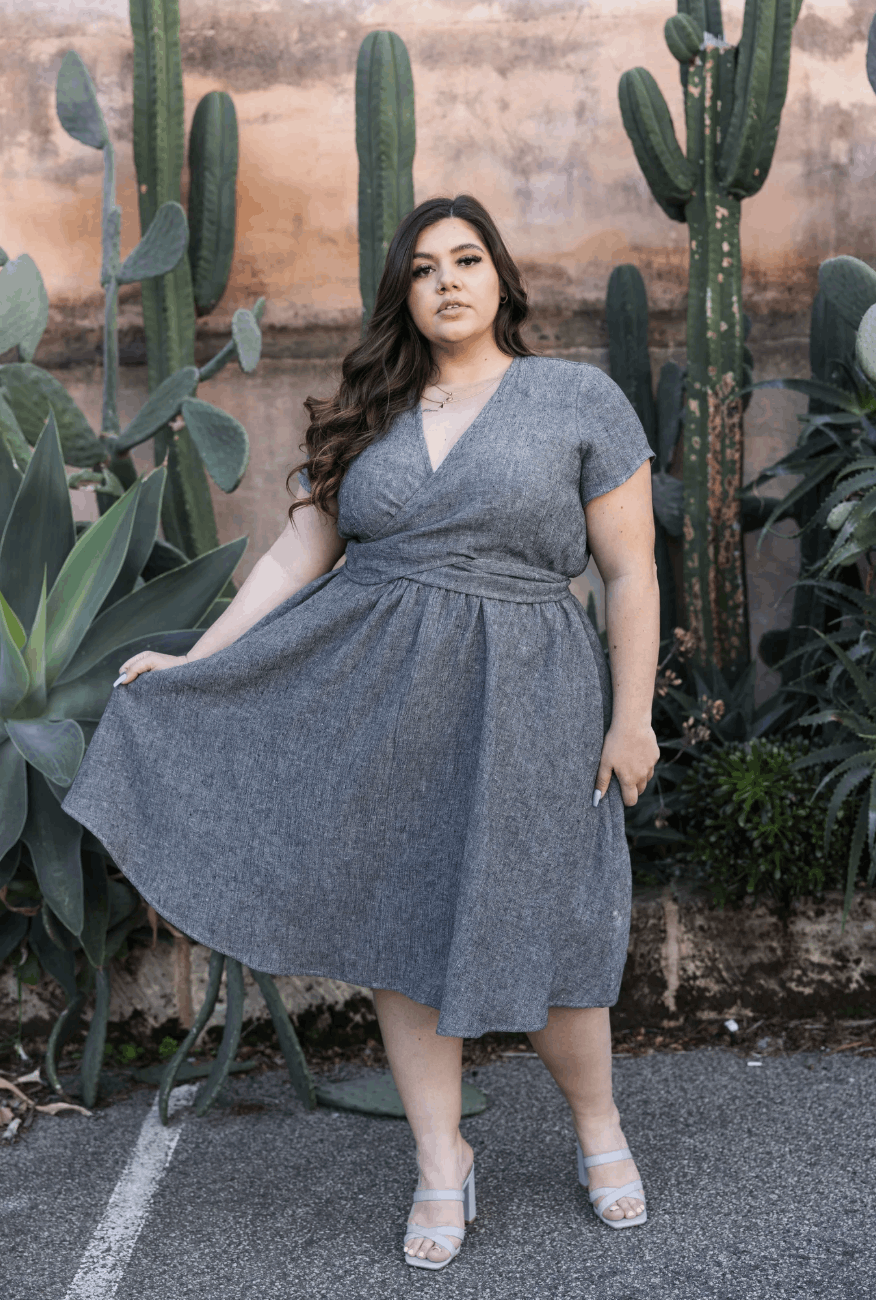 Elbe Textiles - Homme Wrap Dress/Jumpsuit Paper Pattern (Choose your cup size)