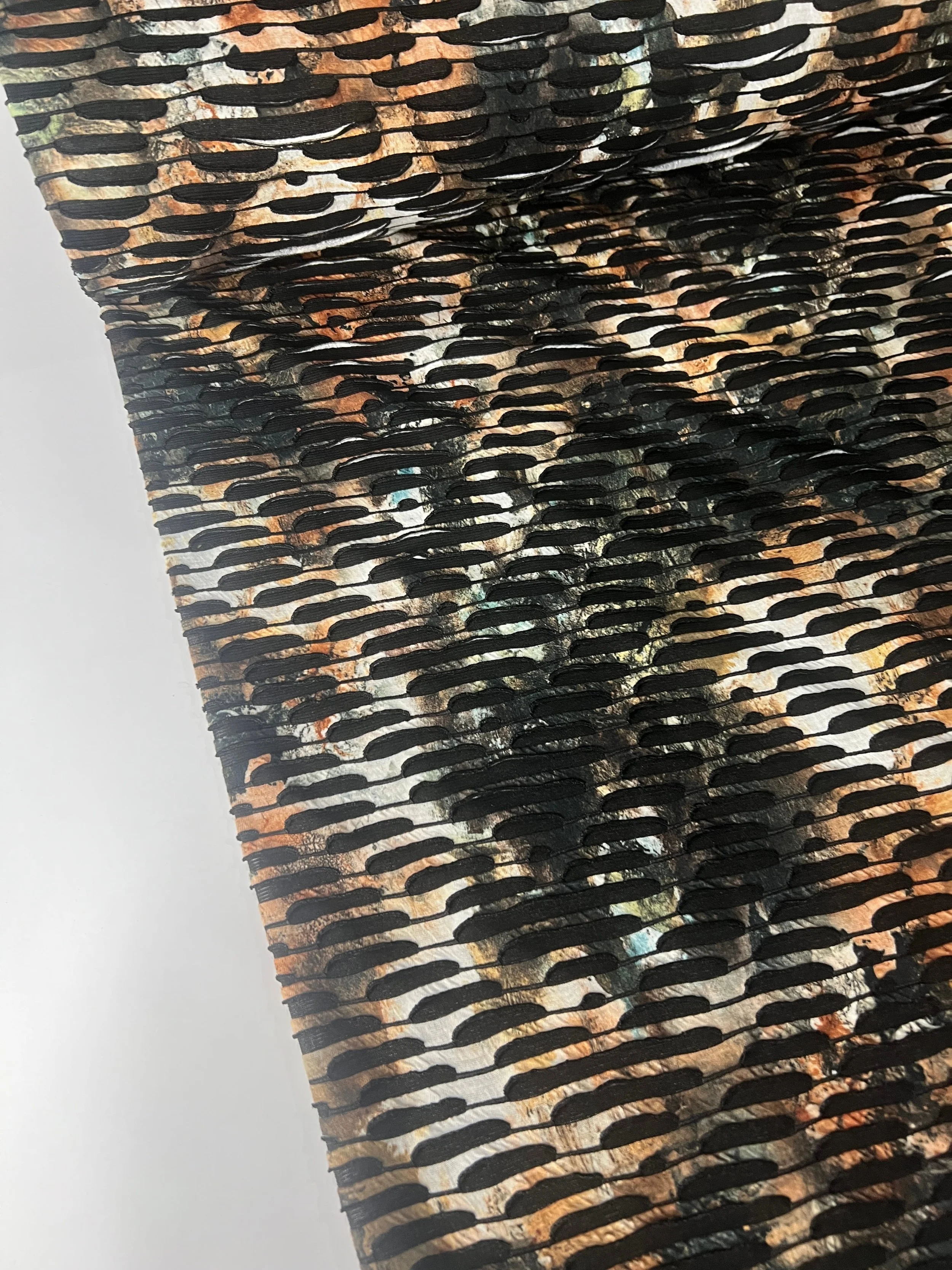 Retrowave - Smokey Rust Textured Knit Jersey