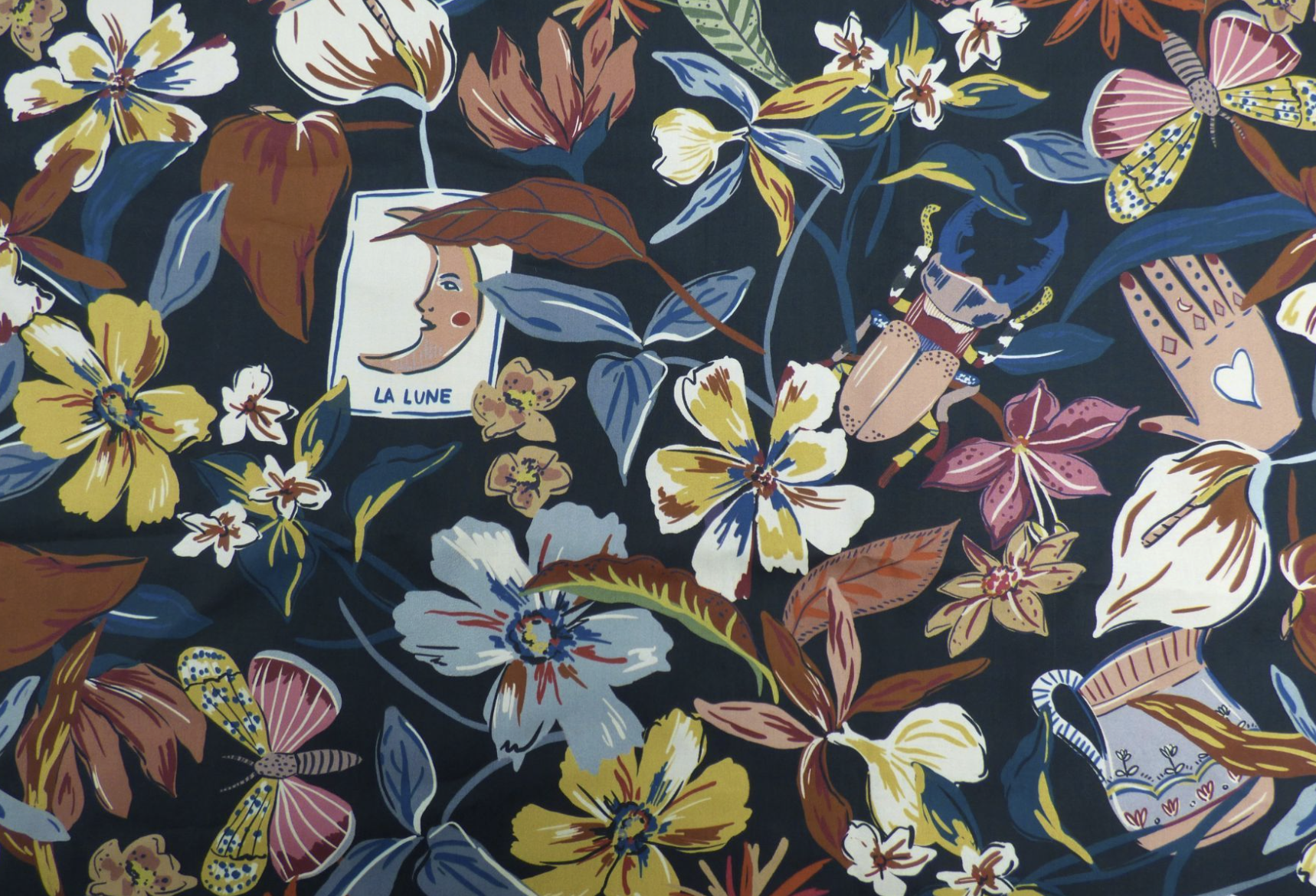 Last 4 remnant pieces  - Lady McElroy - Henna Art Cotton Lawn