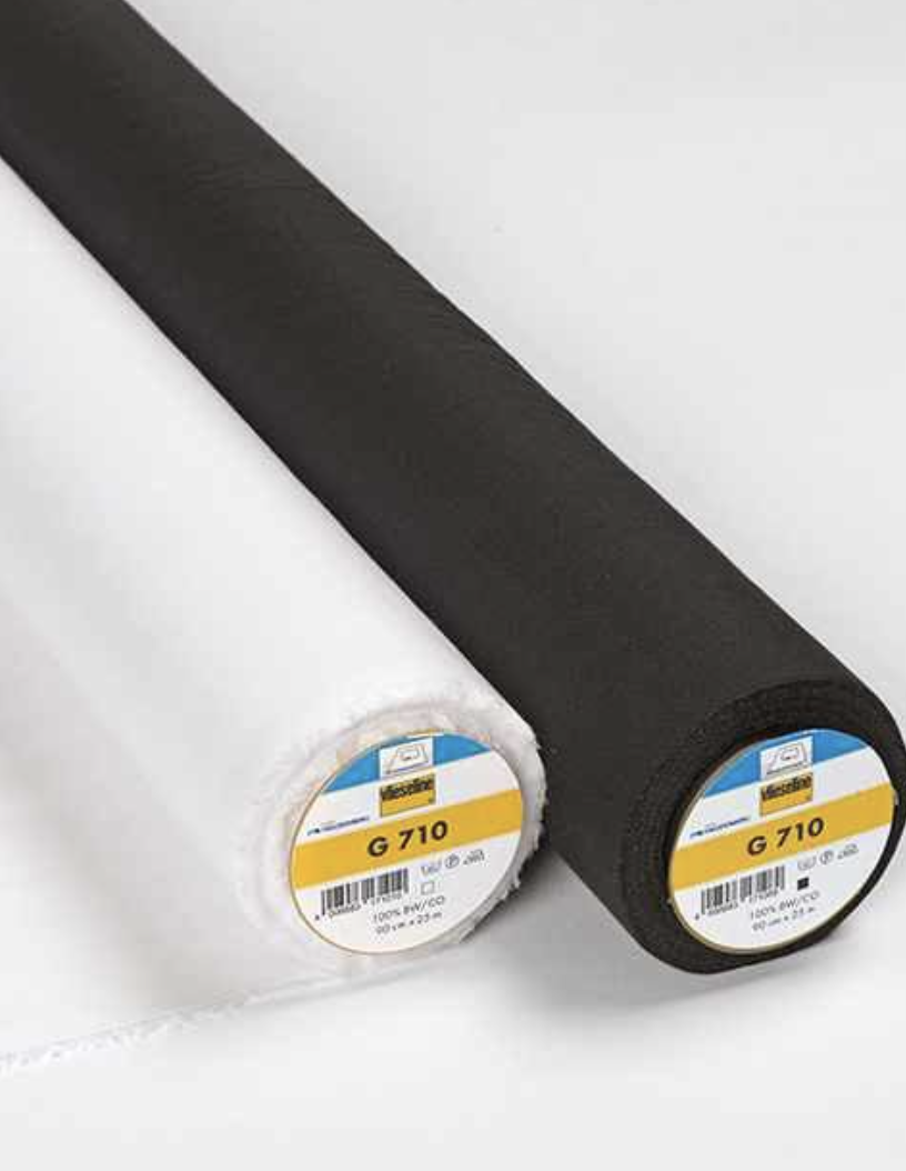 Vilene G710  Cotton Fusible Interfacing - Black or white