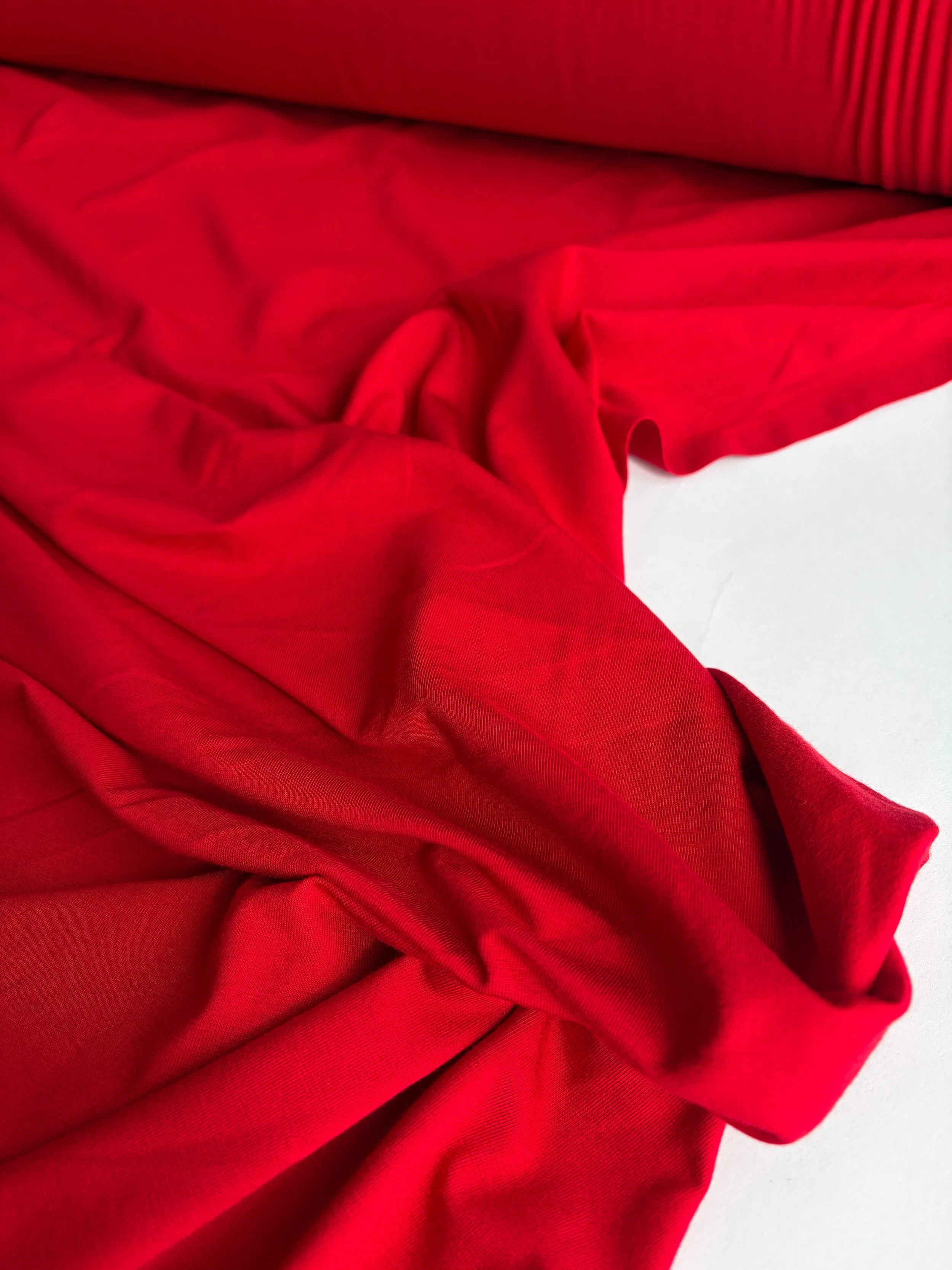 Vermillion Red - Bamboo Jersey Knit