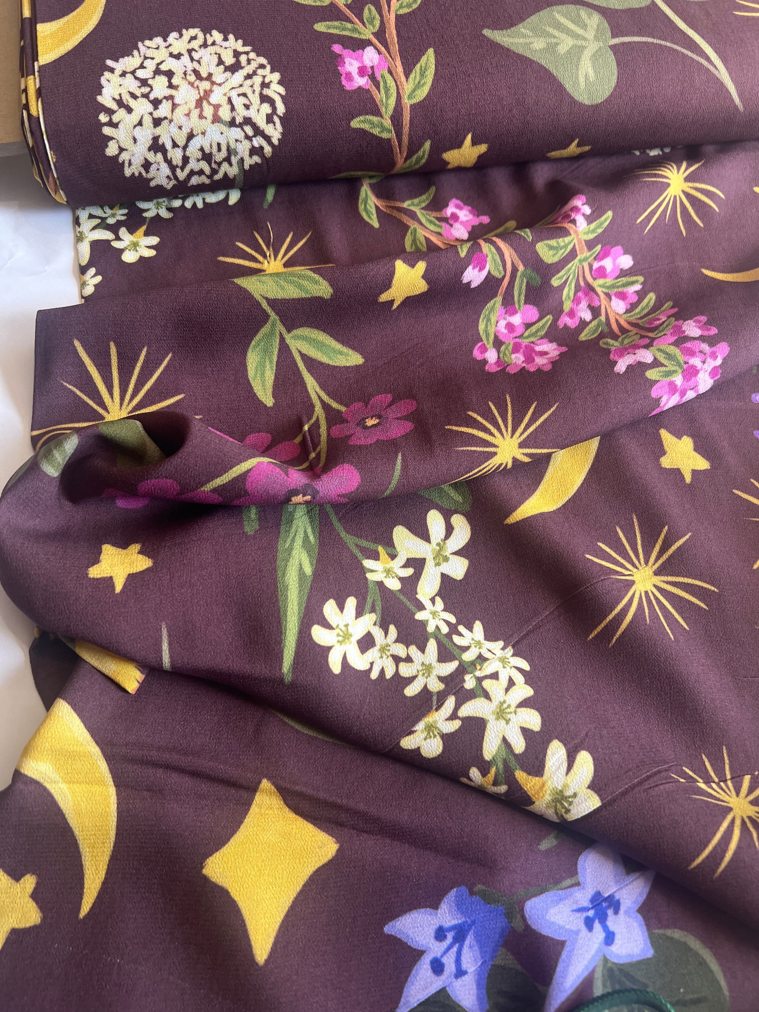 Fabric Godmother - Genevieve Floral Viscose Crepe