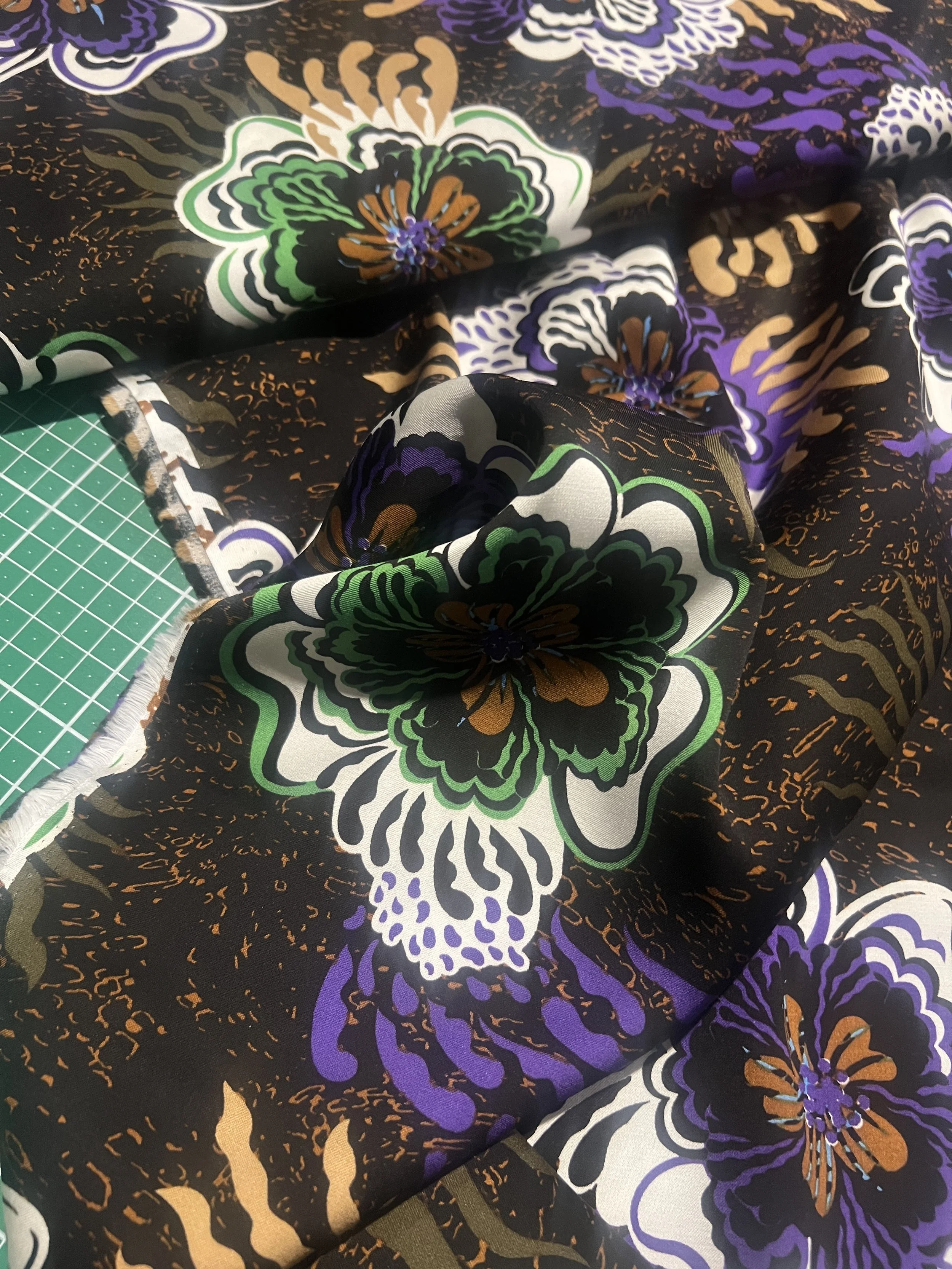 Moondust Garden Viscose Satin