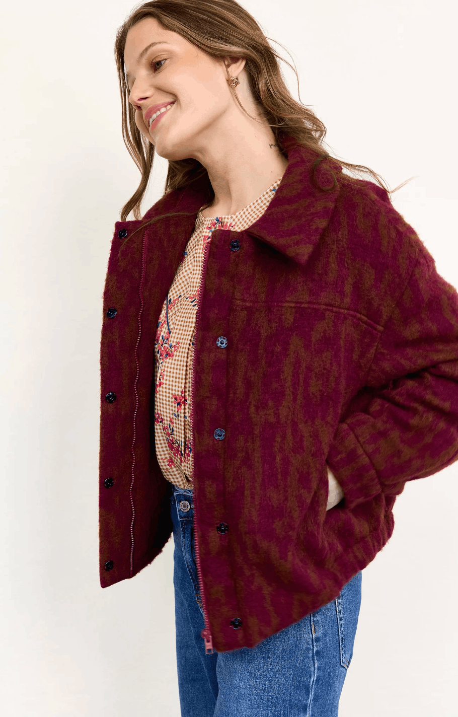 Atelier Jupe - Ochre & Red Wool Blend