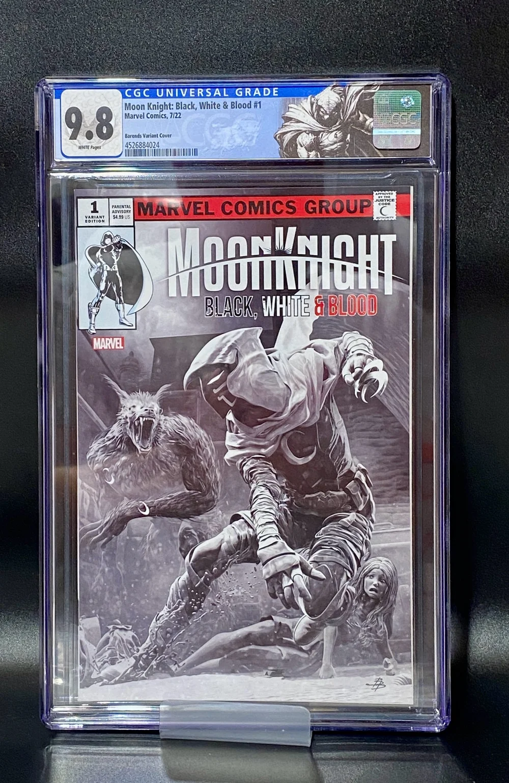 Moon Knight: Black White & Blood #1 CGC 9.8 Virgin & Trade