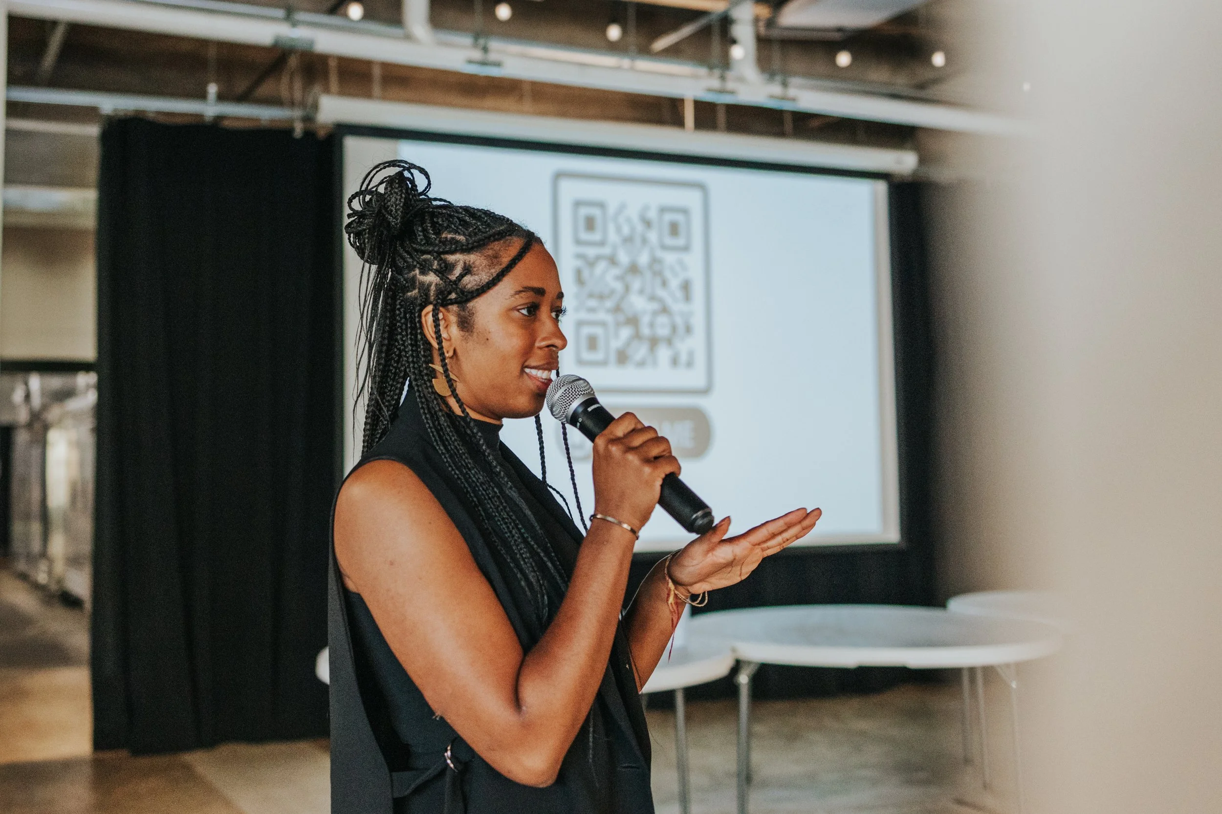 Ariana - founder of Nosreme Baltimore at The Living Room event