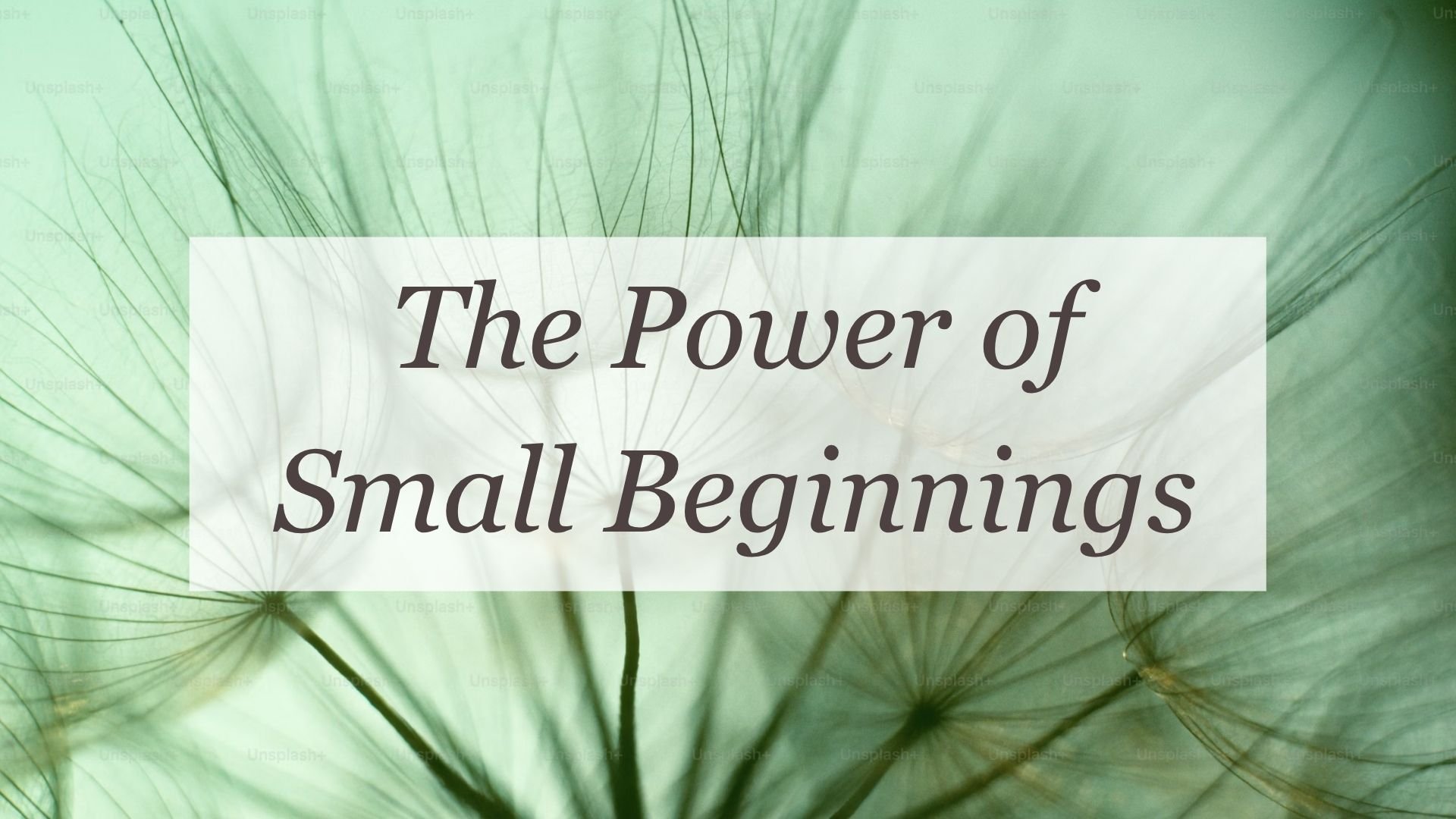The Power of Small Beginnings