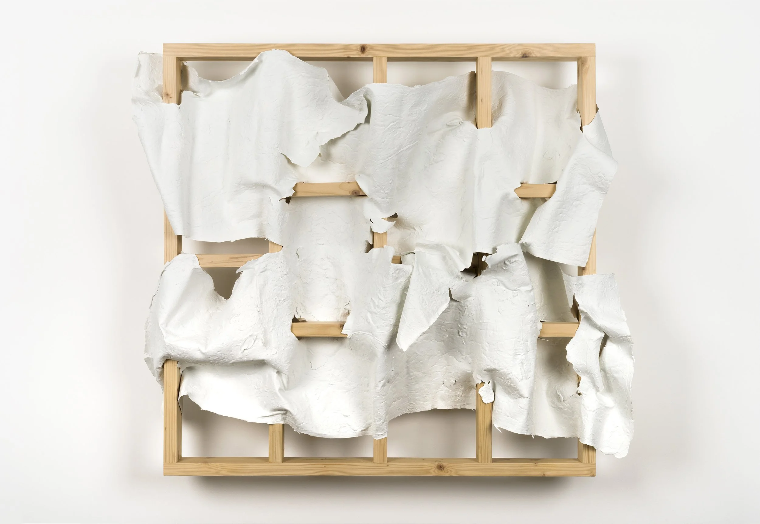 Exodus 3, 2025 wood and wall paint 48 X 52 in. 