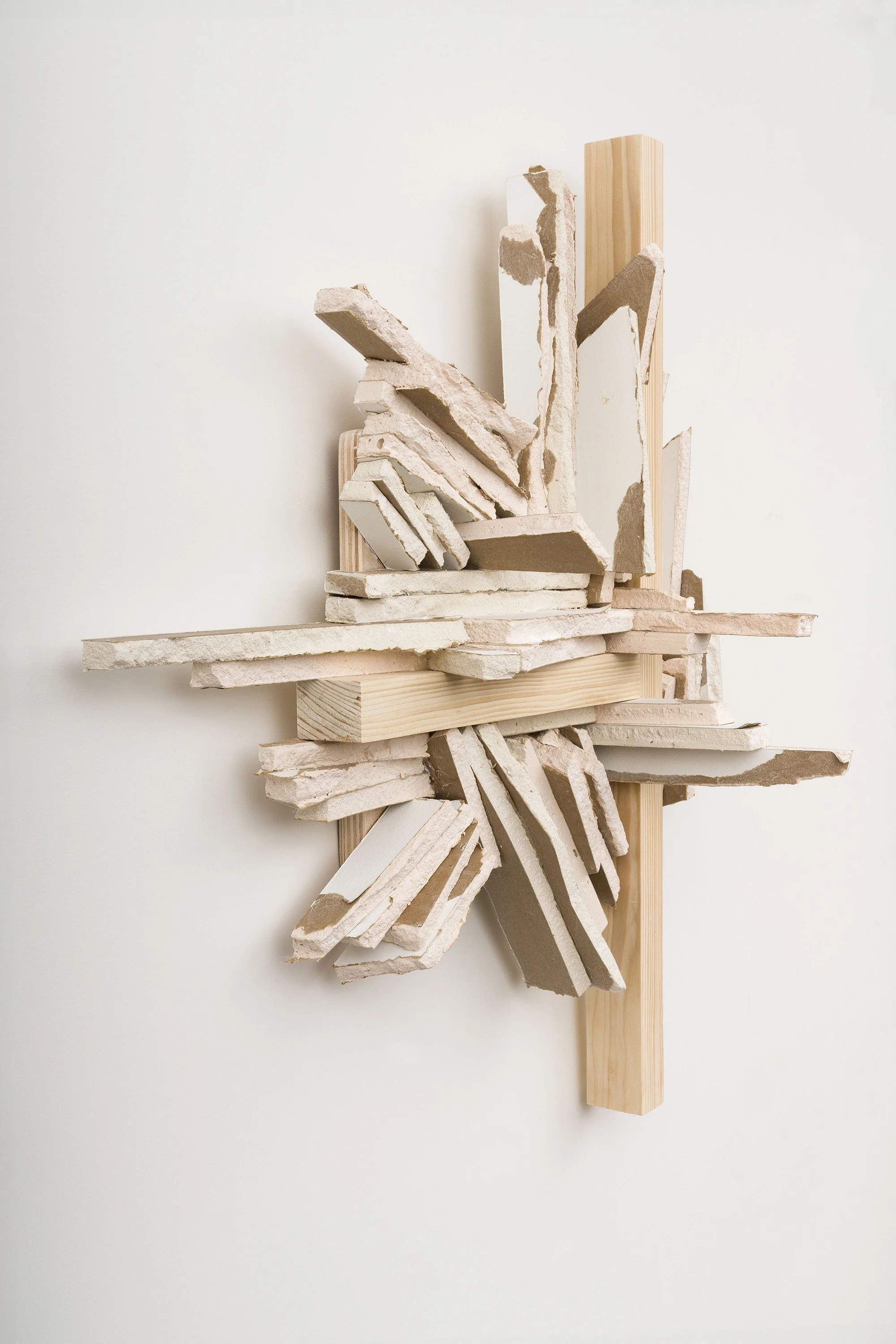 How to Heal a Broken Line #1, 2025. Wood and Sheetrock. 32” x 31” x 15”(ad).jpg