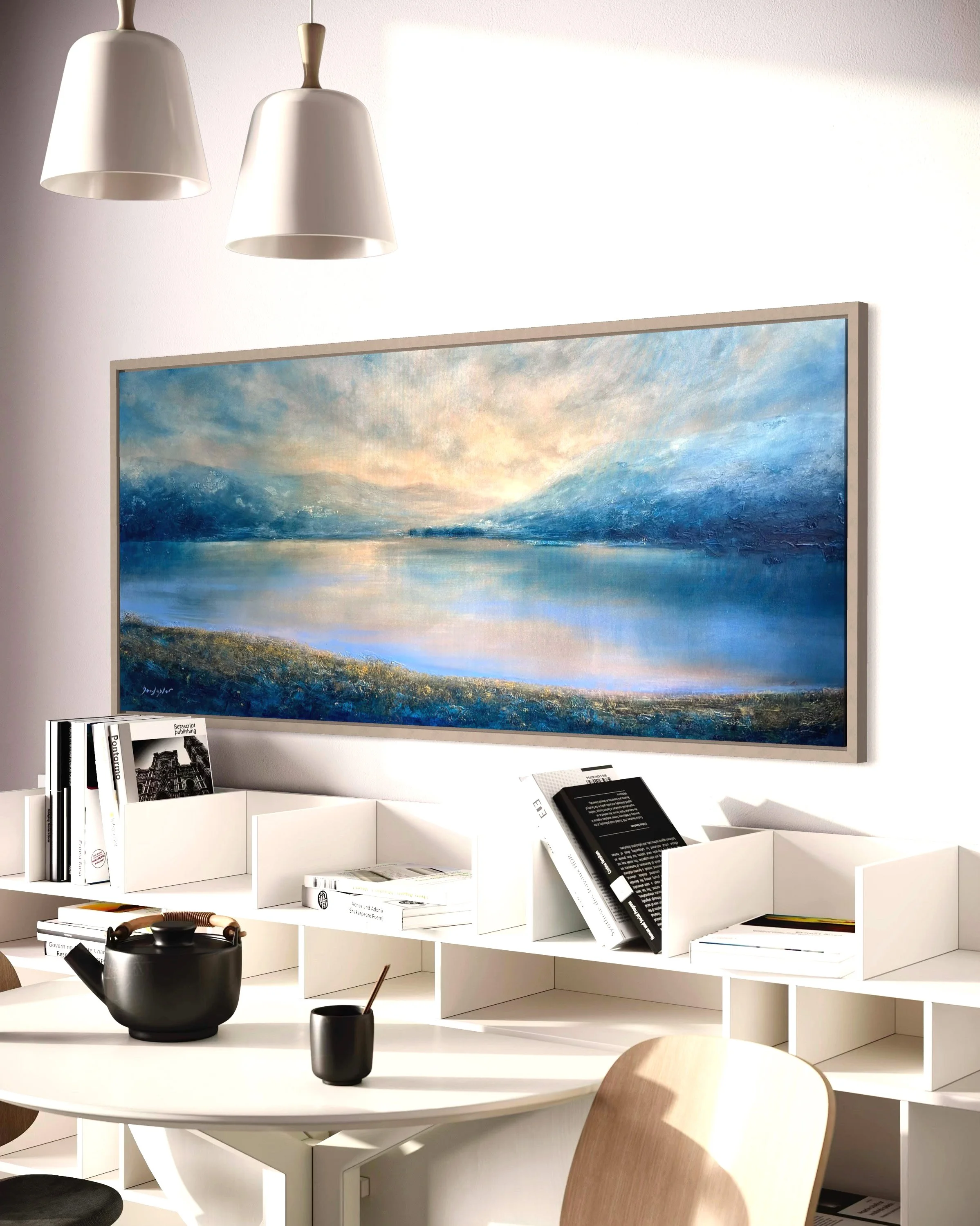 Ullswater Blue and Gold Painting.