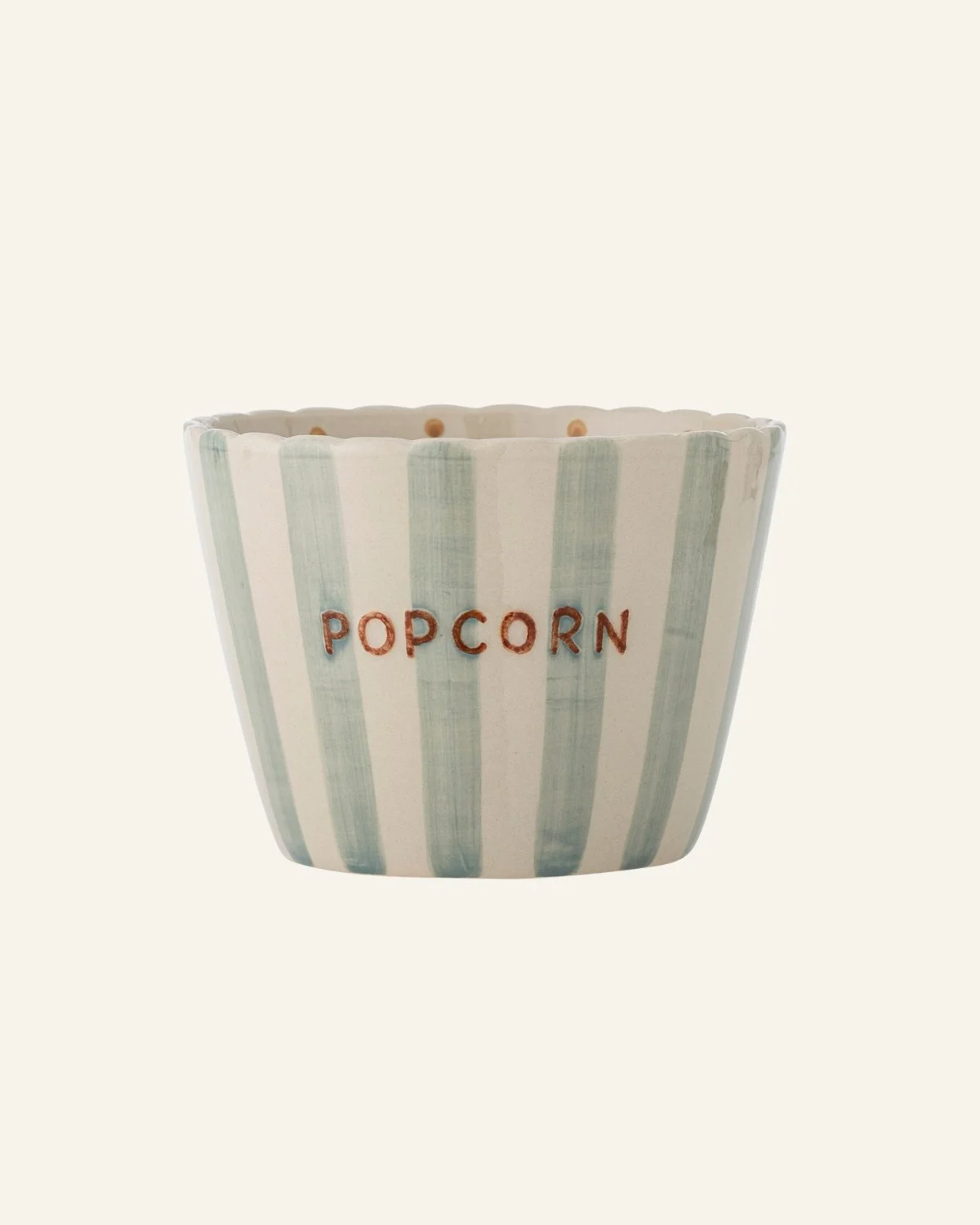 Stoneware Popcorn Serving Bowl