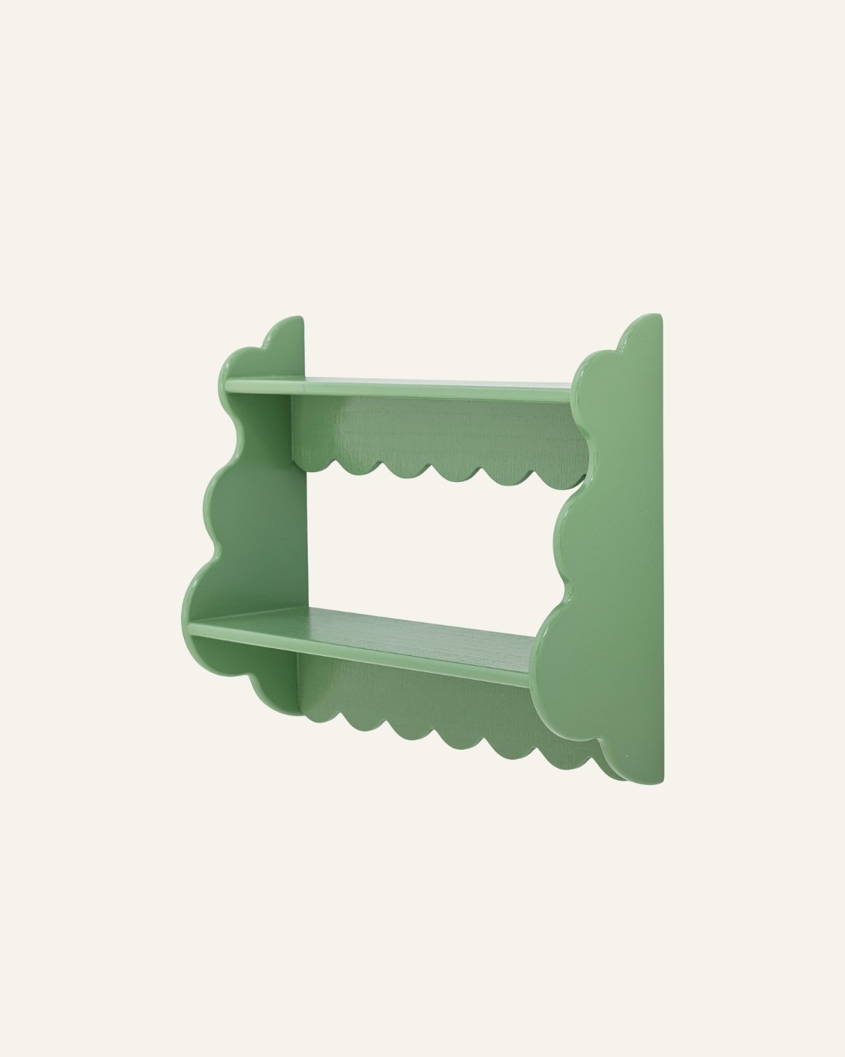 Green Scallop Edge Shelf