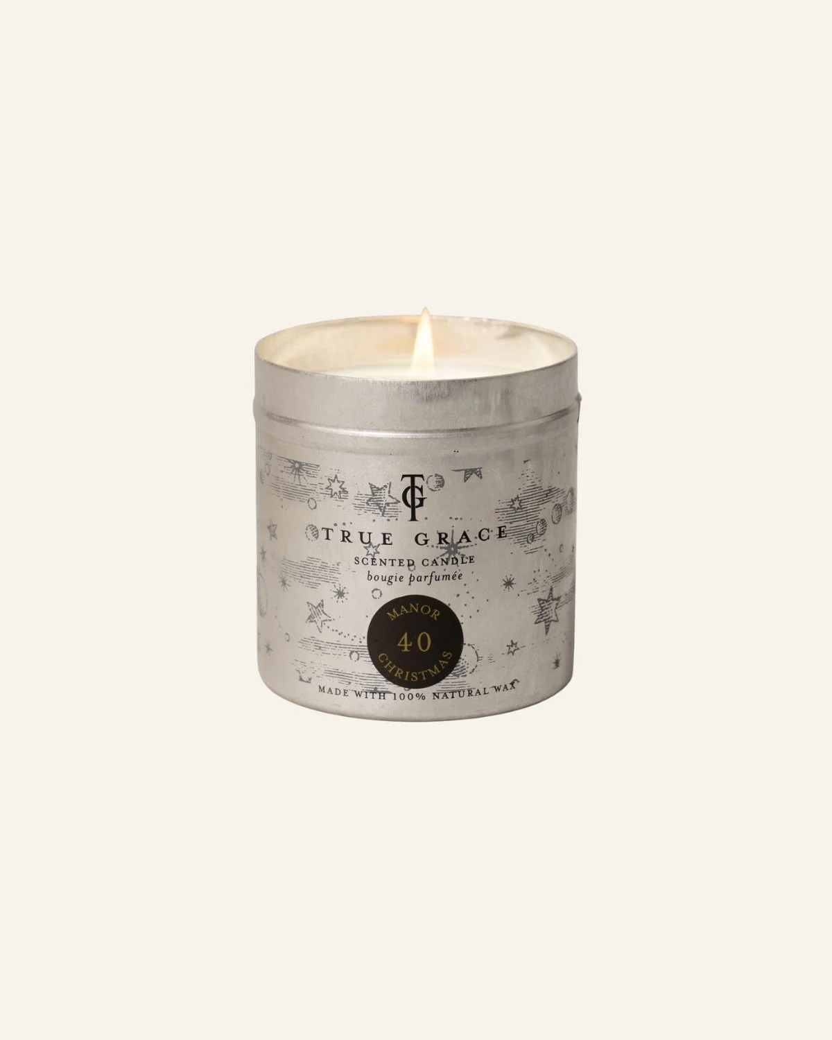 True Grace Manor Christmas Scented Candle Tin