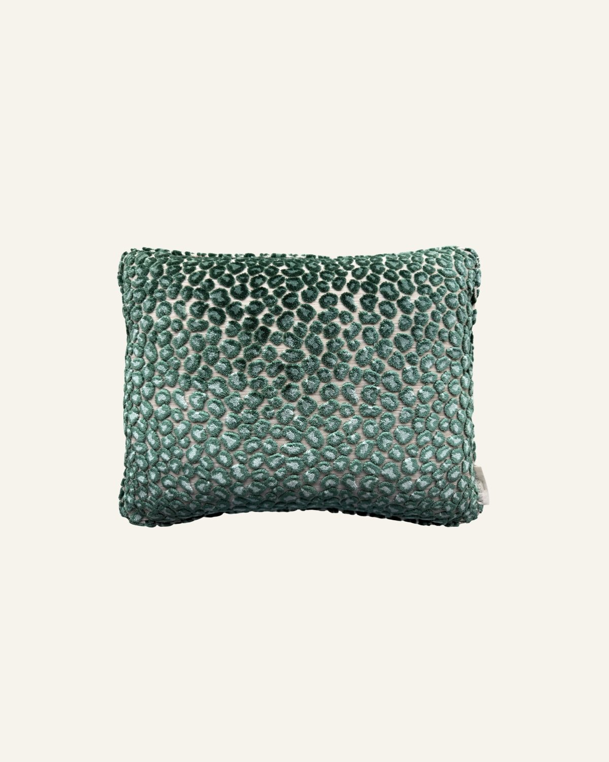 Small Velvet Leopard Cushion With Piping