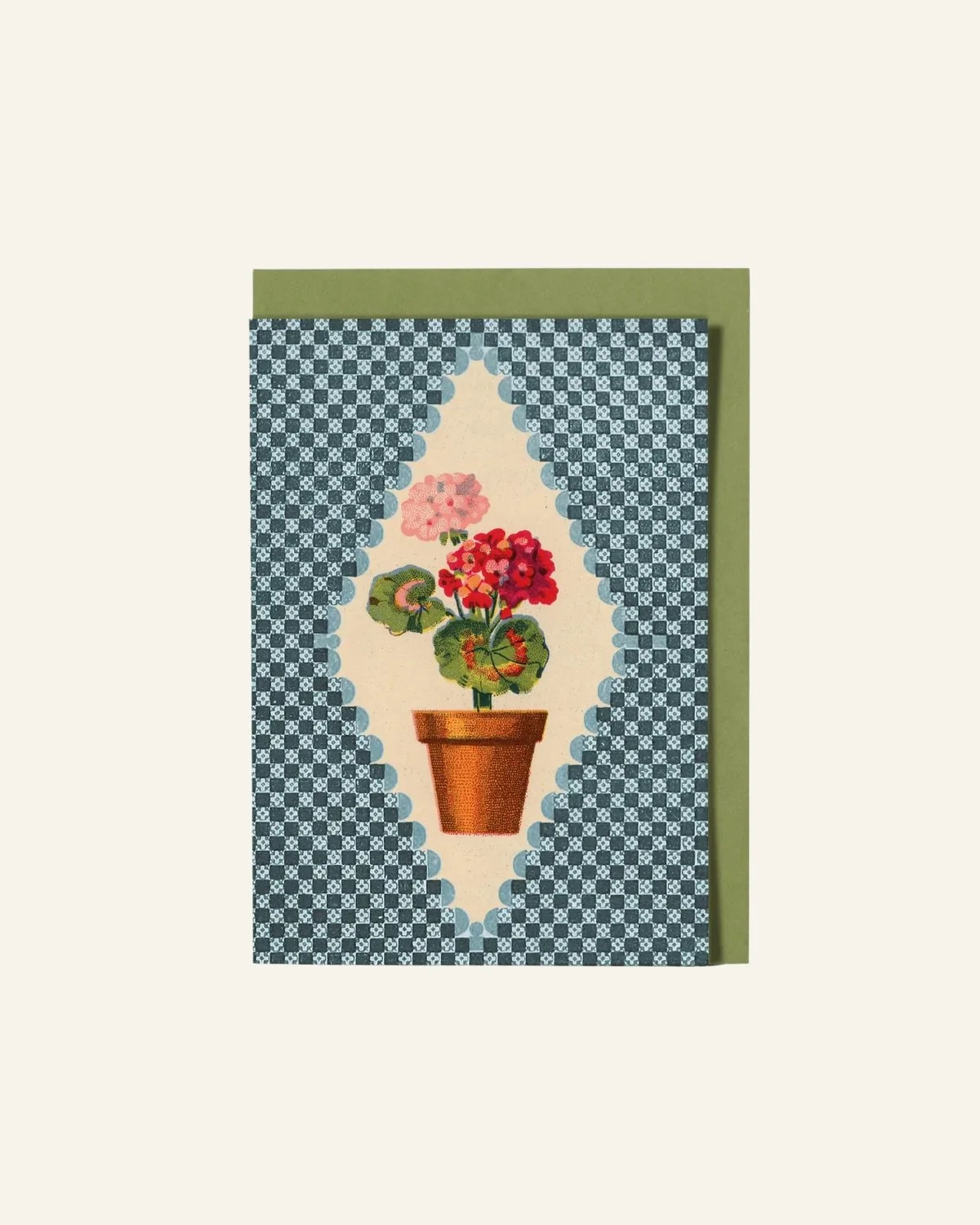 Geranium Blank Greetings Card