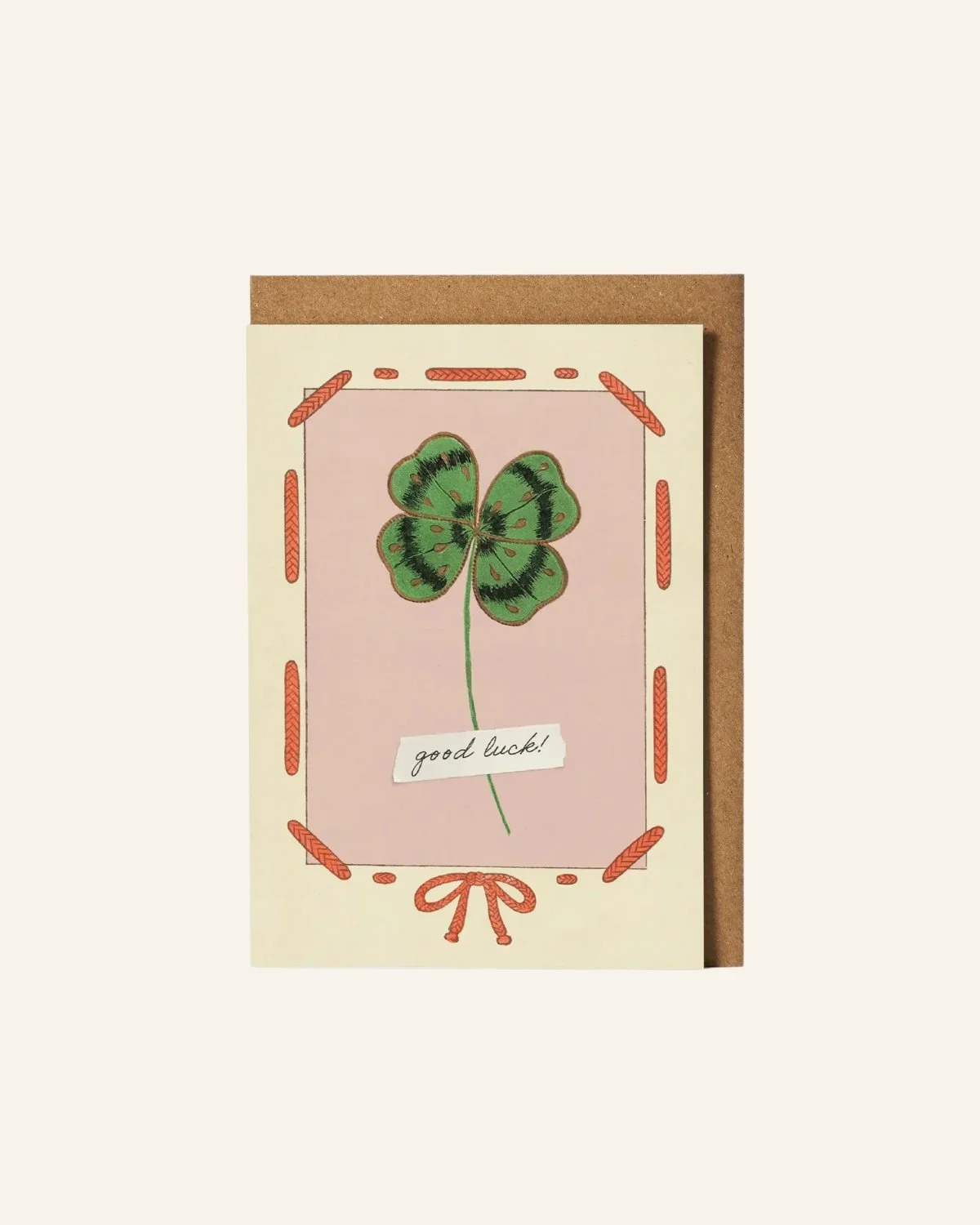 Clover Good Luck Greetings Card